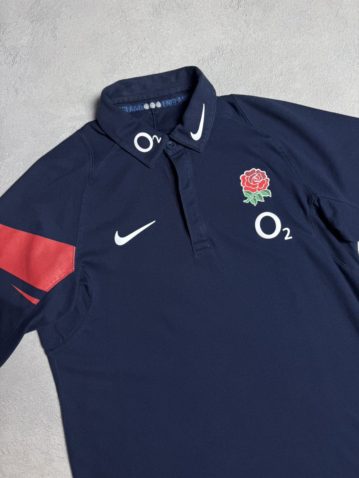 Nike England Cotton Polo Shirt Nike O2 Vintage 2000s Size US M / EU 48-50 / 2 - 3 Thumbnail