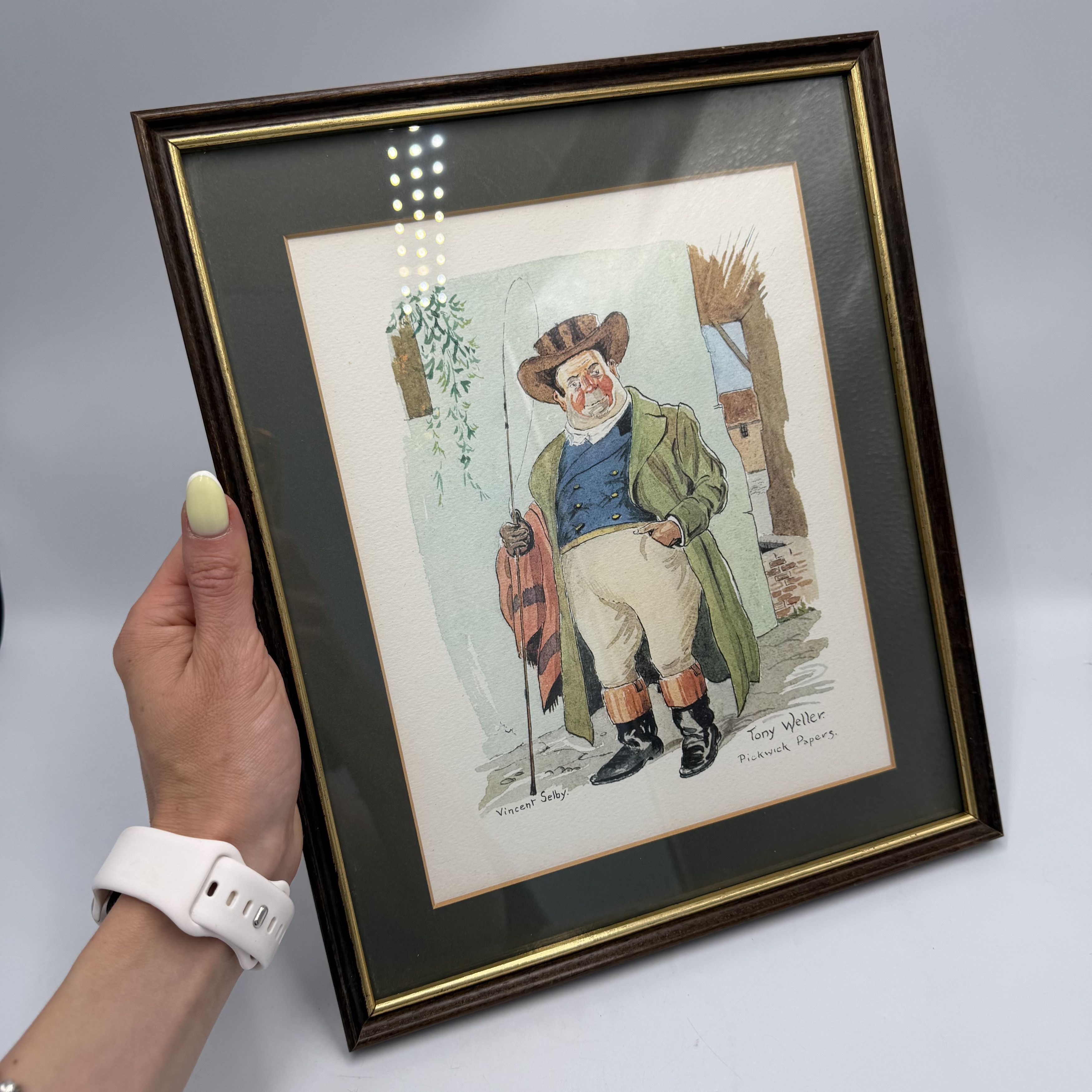 Vintage Vintage Framed Tony Weller Print Pickwick Papers Vincent Size ONE SIZE - 2 Thumbnail