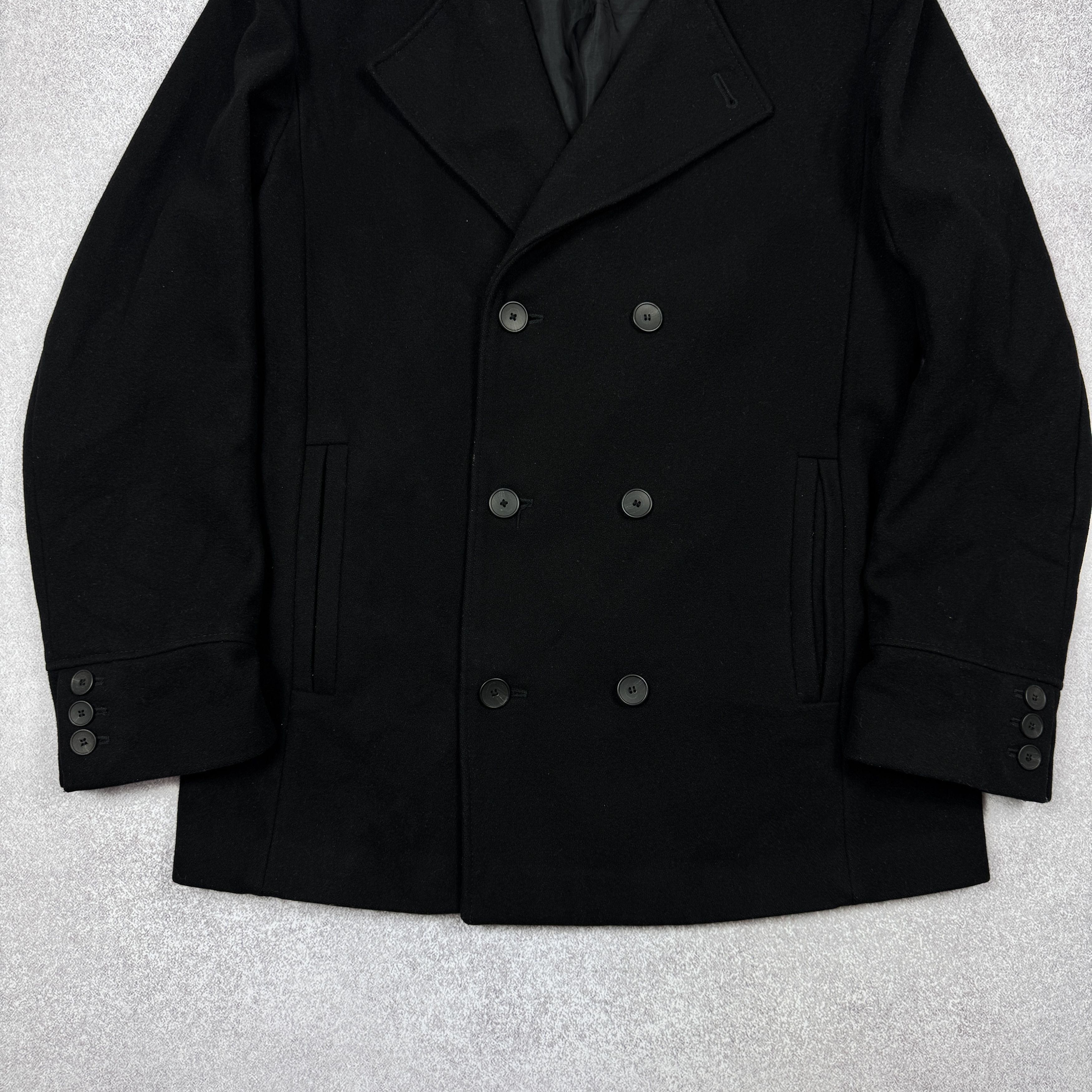 Hugo Boss Men`s HUGO BOSS BUNAR DOUBLE BREASTED WOOL PEA COAT SIZE XL Size US XL / EU 56 / 4 - 3 Thumbnail