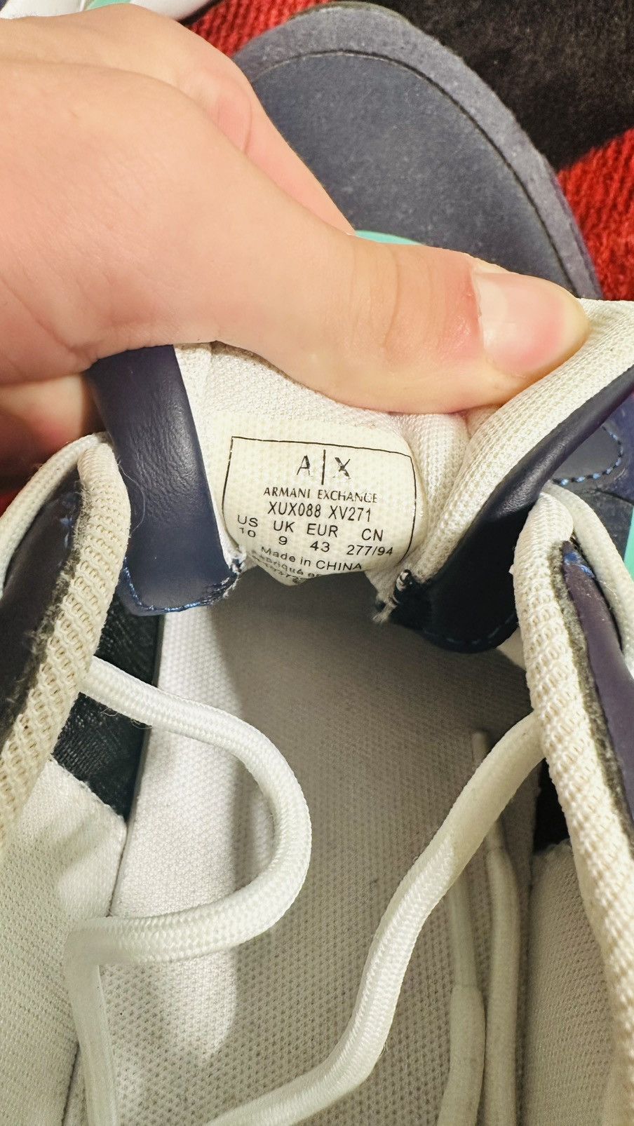 Armani Exchange Armani Exchange Men’s Lace-Up Sneakers XUX088 XV271 Size US 10 / EU 43 - 2 Thumbnail