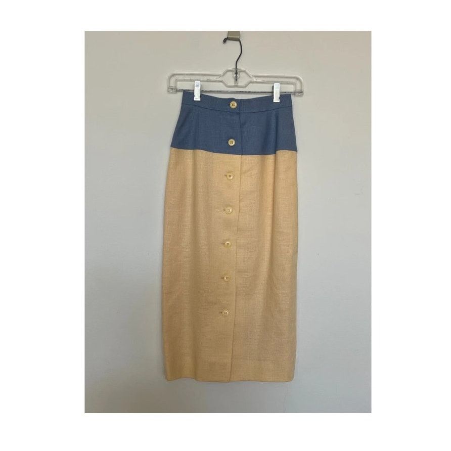 Oscar De La Renta VINTAGE 70'S Oscar De La Renta Couture SKIRT + MATCHING TOP Size 27" / US 4 / IT 40 - 9 Thumbnail
