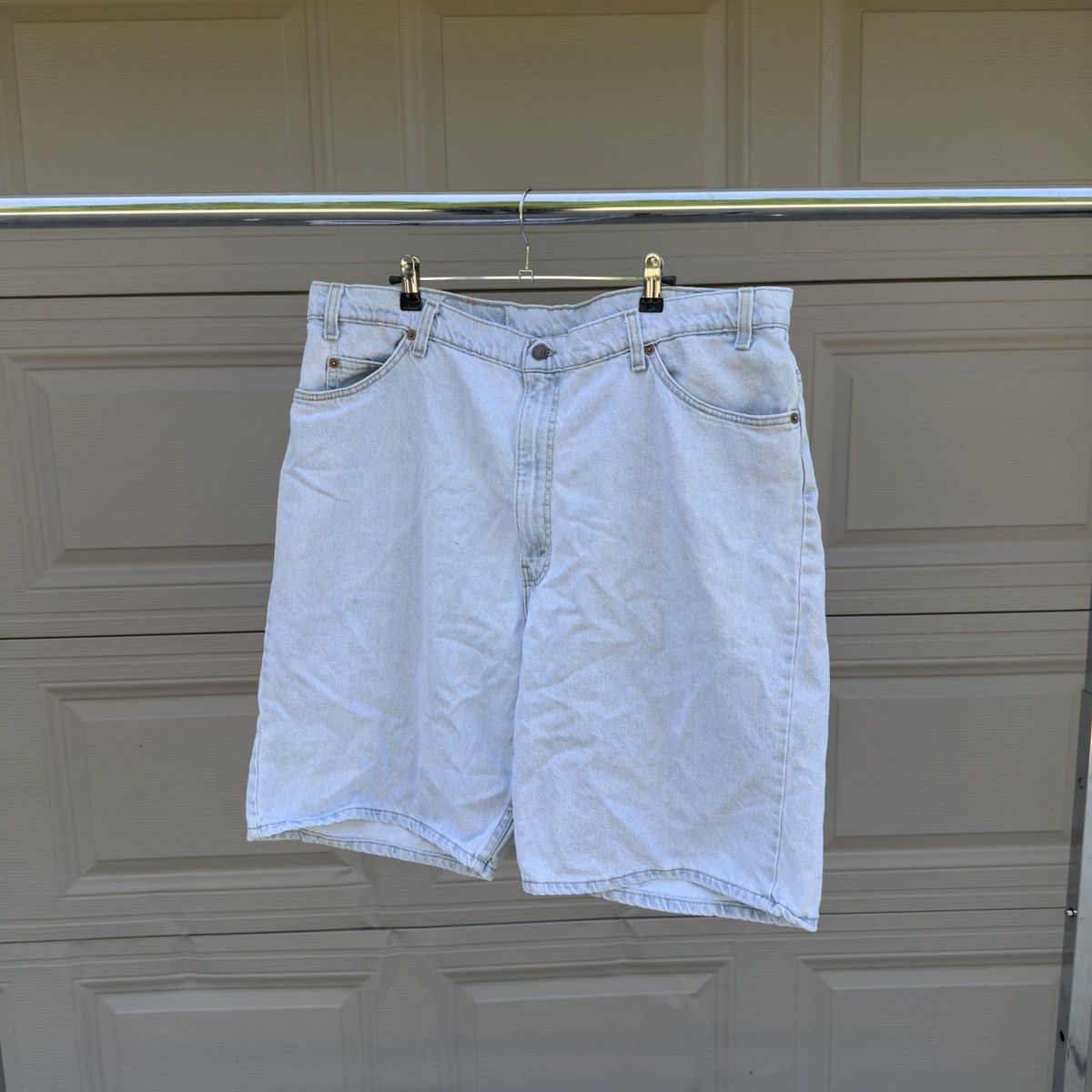 Levi's 90s Levi's 550 Light Wash Denim Shorts Skater ERD Chrome Size US 42 / EU 58 - 7 Thumbnail