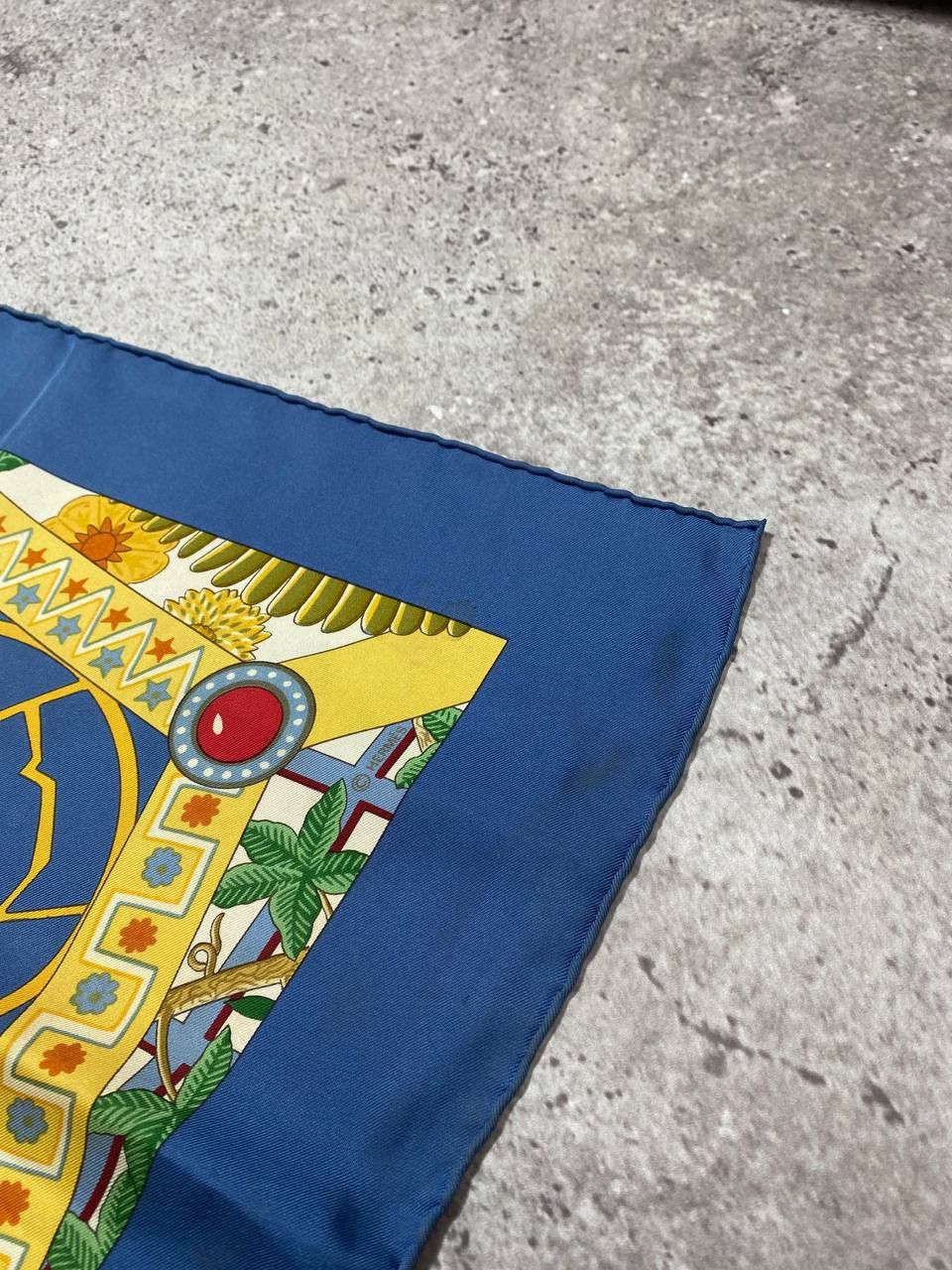 Hermes Vintage Hermes 90’s Axis Mundi Central Scarf Silk Ladies Size ONE SIZE - 6 Thumbnail