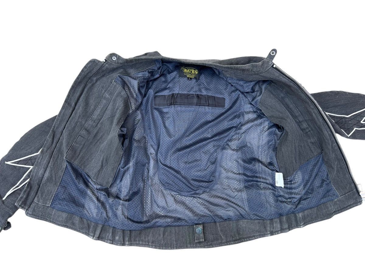 Kadoya Vintage Y2K BATES Distressed Faded Denim Moto Jacket Size US L / EU 52-54 / 3 - 15 Thumbnail