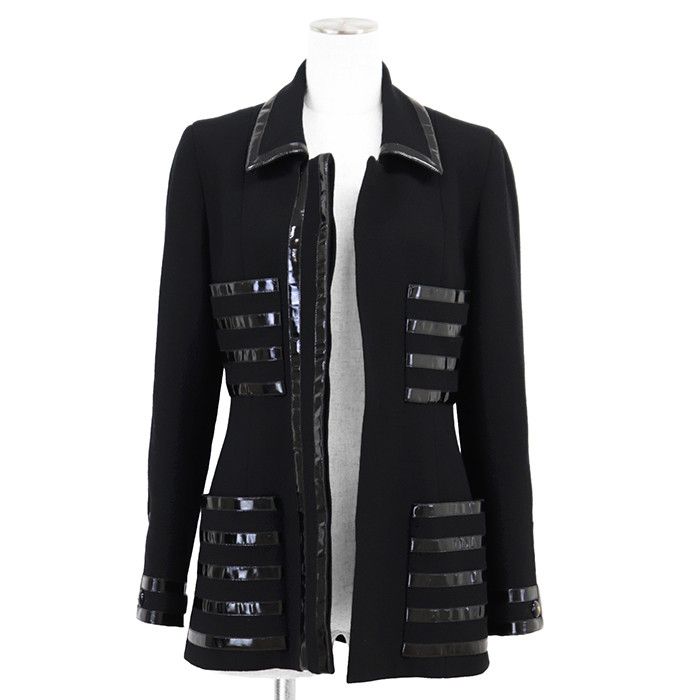 Chanel Chanel Chanel Wool Tweed Jacket Textile Outerwear DUTY FREE for USA Size ONE SIZE - 1 Thumbnail