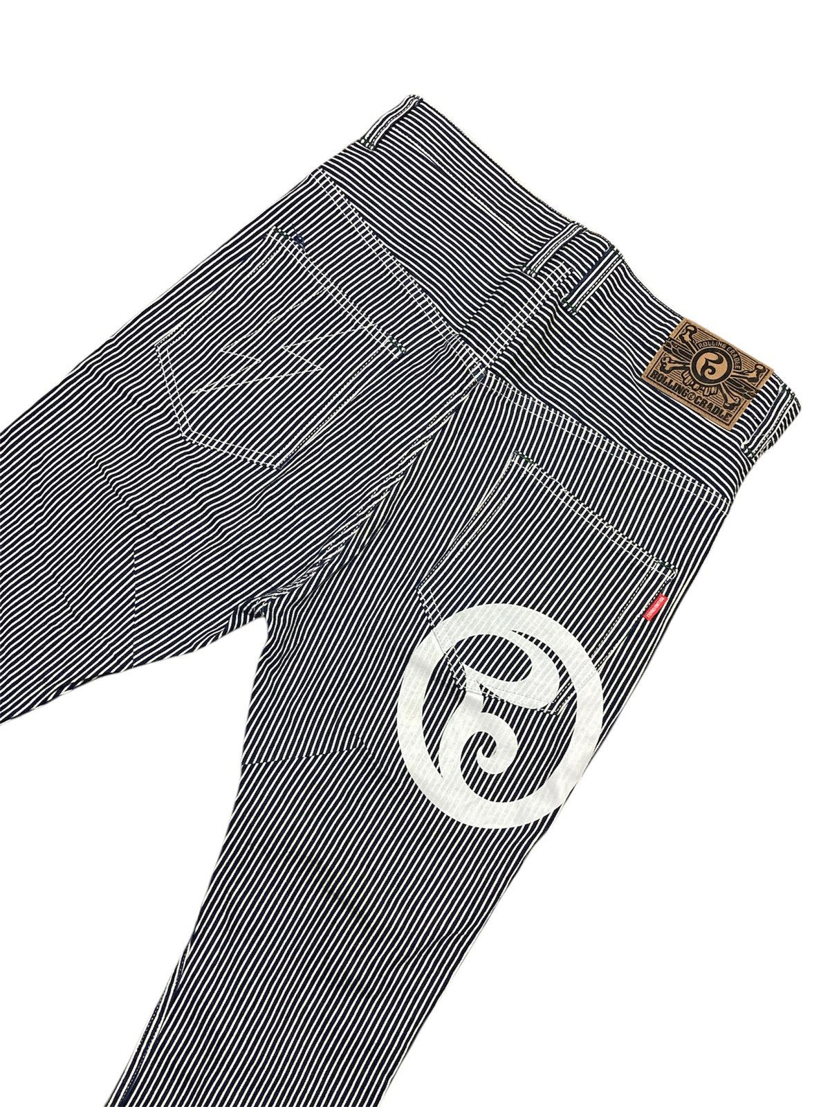 Japanese Brand Rolling Cradle Hickory Skinny Pants Size US 33 - 2 Thumbnail