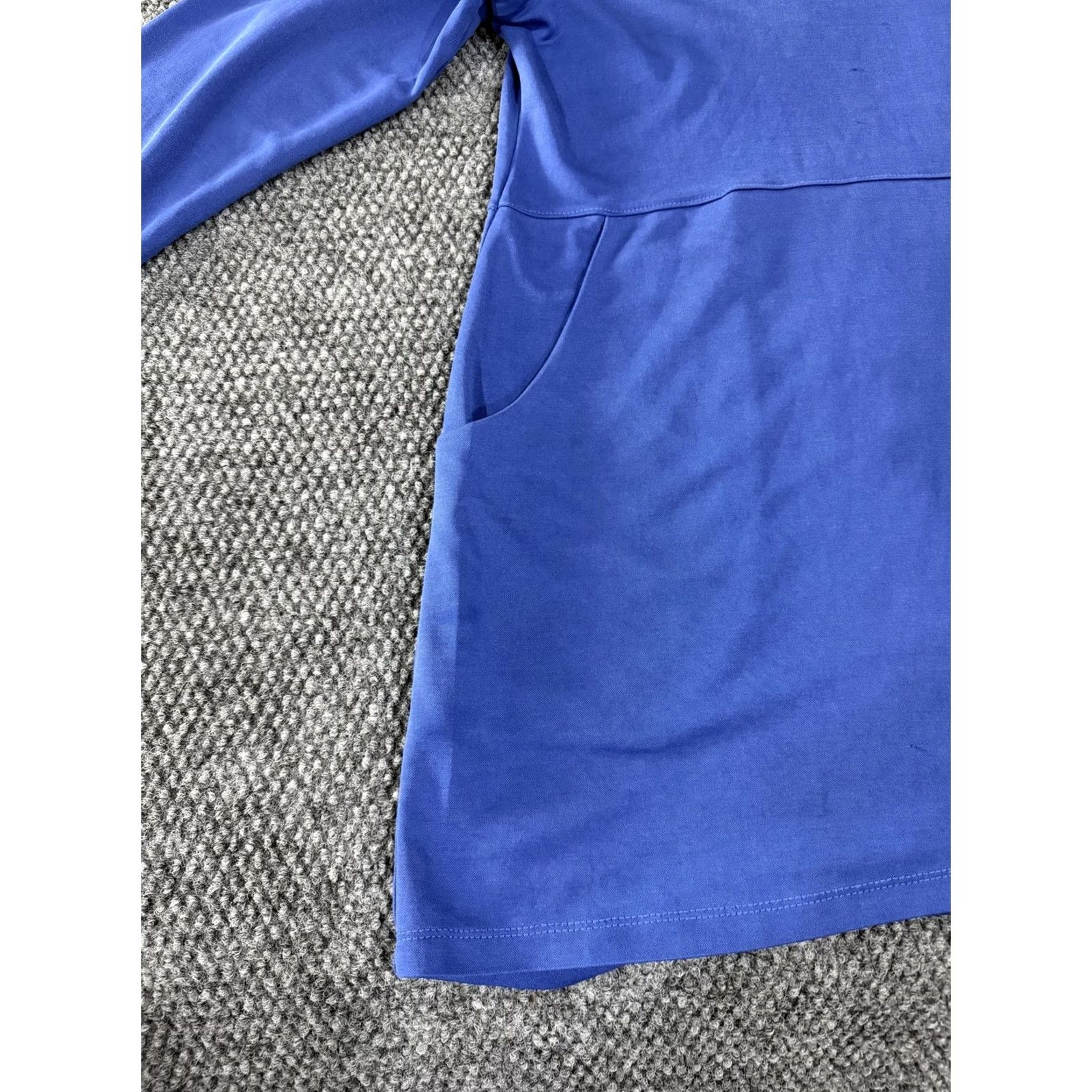 Soft Surroundings Soft Surroundings Blouse Womens Large Blue Scoop Neck Long Sleeve Tunic Top Size L / US 10 / IT 46 - 4 Thumbnail
