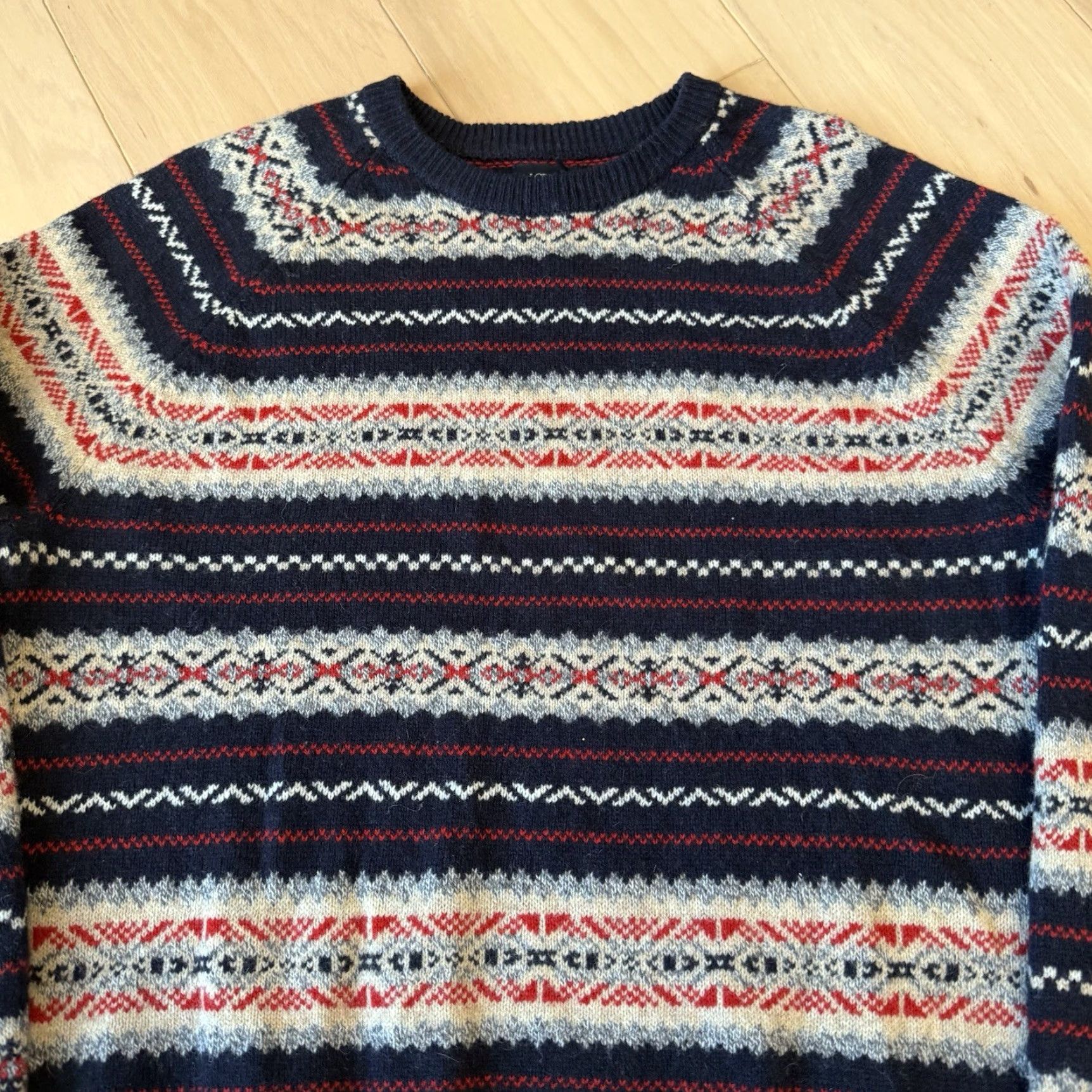 J.Crew J.CREW Fair Isle Wool Sweater Crew Neck Medium Multicolor Pullover Adult Men Regular Knit All Seasons, Fall Winter Spring Size US M / EU 48-50 / 2 - 3 Thumbnail
