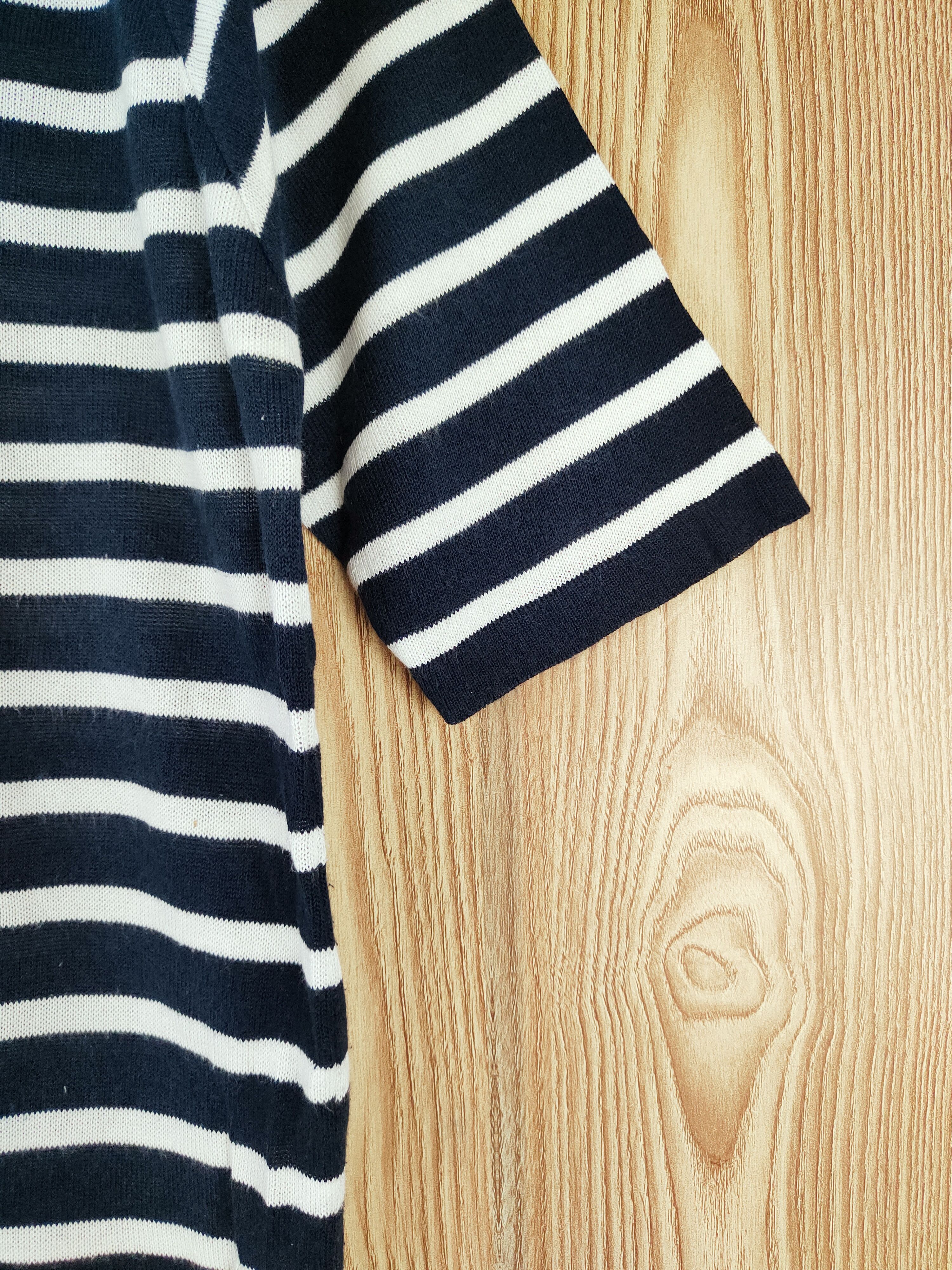 No. 21 Twenty One Navy Stripe Knitwear Short Sleeve T-shirts #W141 Size M / US 6-8 / IT 42-44 - 7 Thumbnail