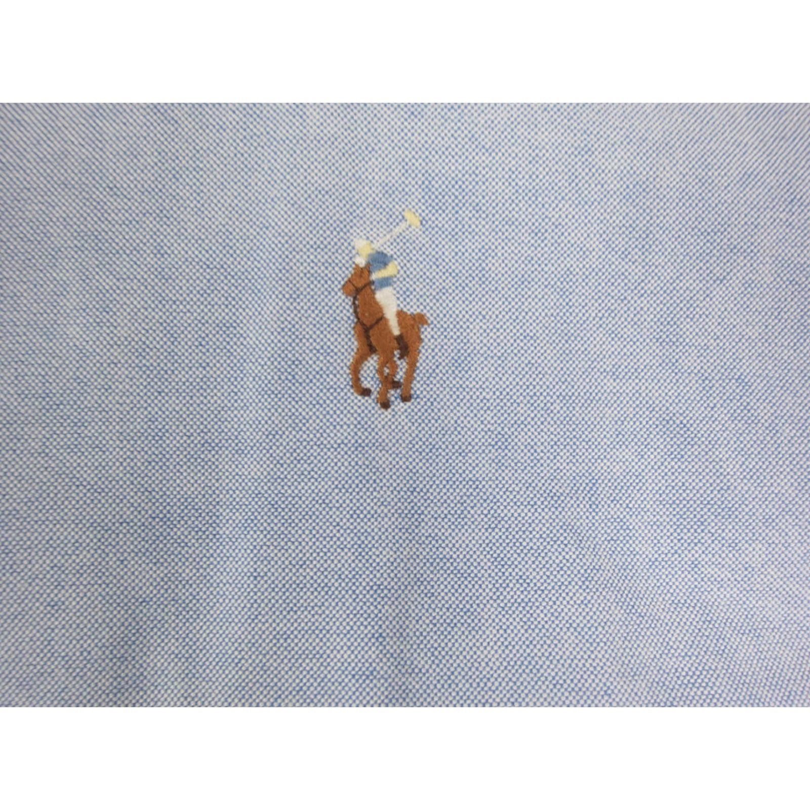 Ralph Lauren Ralph Lauren Shirt Button-Up XL Blue Patch Logo Mens 90s Vintage Polo Shirt 17/XL Button-Down 90s Classic Dad Preppy Casual Business Size US XL / EU 56 / 4 - 3 Thumbnail