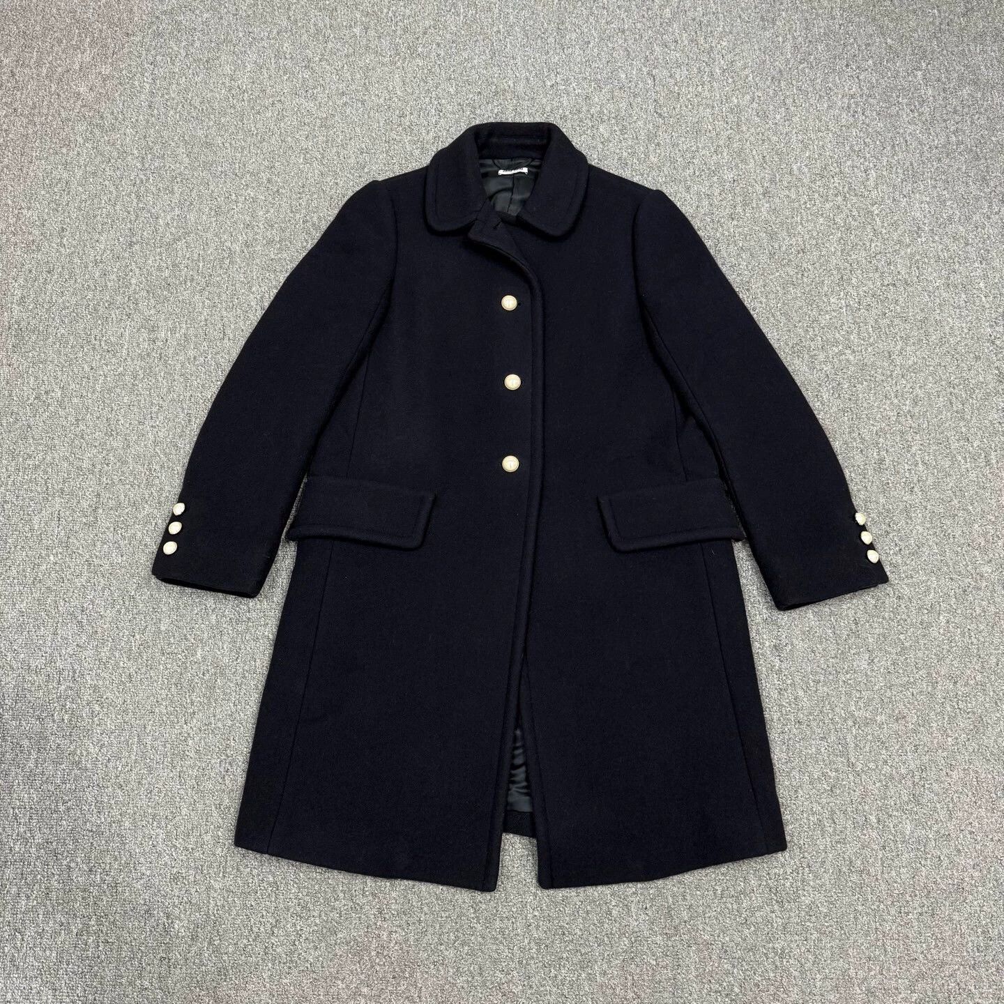 Miu Miu MIUMIU navy blue wool coat 38 Size XS / US 0-2 / IT 36-38 - 1 Thumbnail