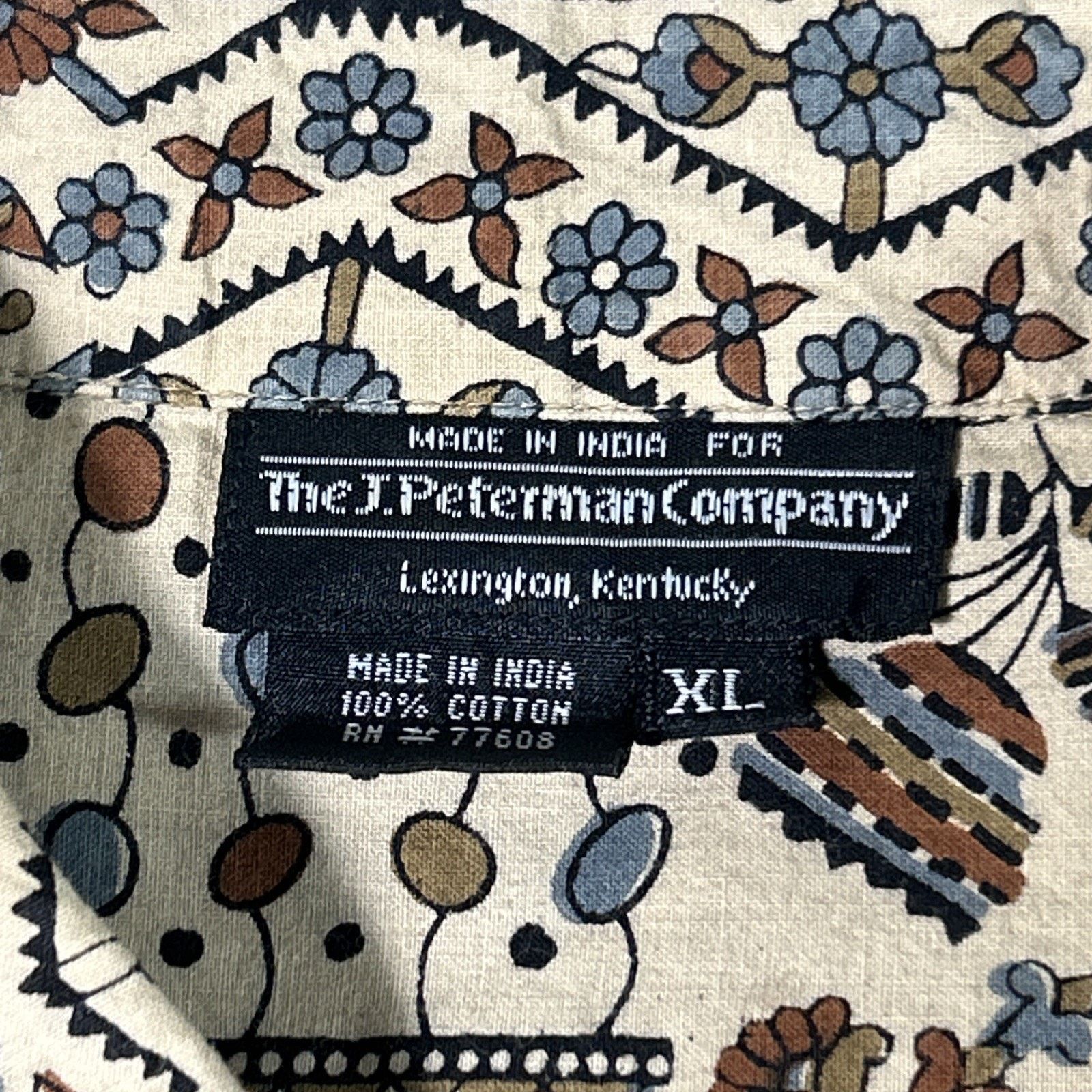 J. Peterman The J Peterman Hawaiian Button Up Shirt XL Aztec Tropicana Size US XL / EU 56 / 4 - 3 Thumbnail