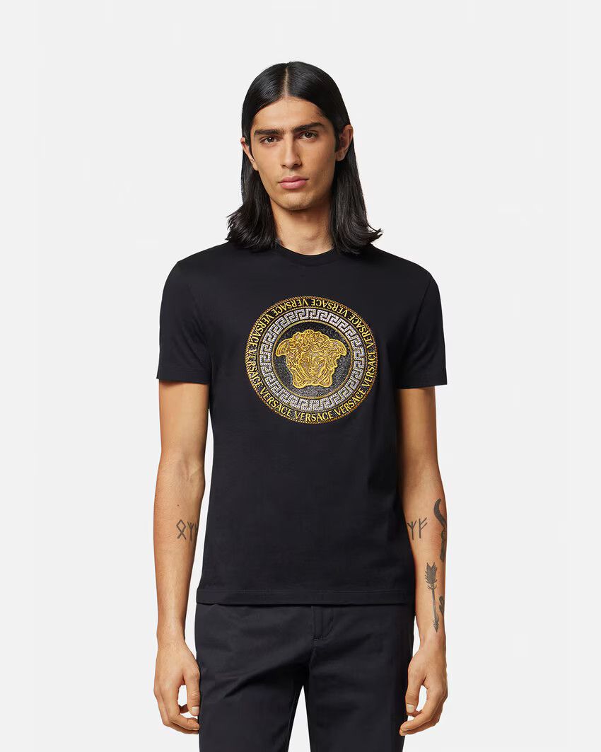 Versace Versace Crystal Medusa T-Shirt Black Large Size US L / EU 52-54 / 3 - 1 Thumbnail