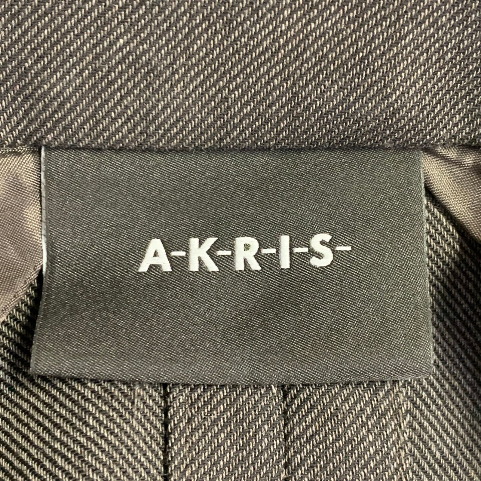 Akris AKRIS Grey Charcoal Wool Twill Peak Lapel Jacket Blazer Size L / US 10 / IT 46 - 5 Thumbnail