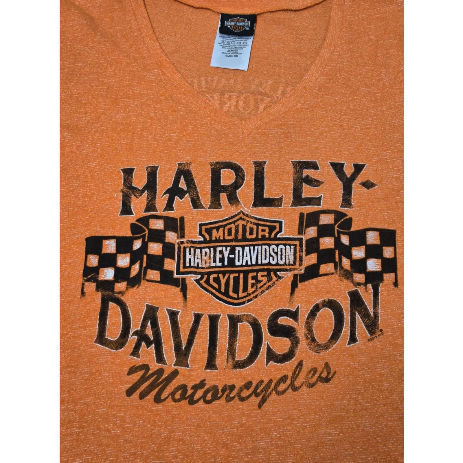 Harley Davidson VINTAGE Harley-Davidson Shirt Womens XS Orange New York City Motorcycle Graphic Tee 2014 Size XS / US 0-2 / IT 36-38 - 2 Thumbnail