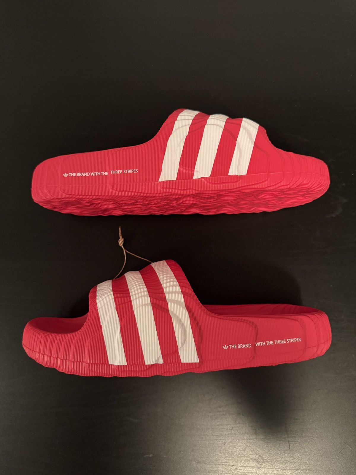 Adidas ADIDAS ADILETTE 22 SLIDES BETTER SCARLET CLOUD WHITE Size US 8 / EU 41 - 1 Thumbnail