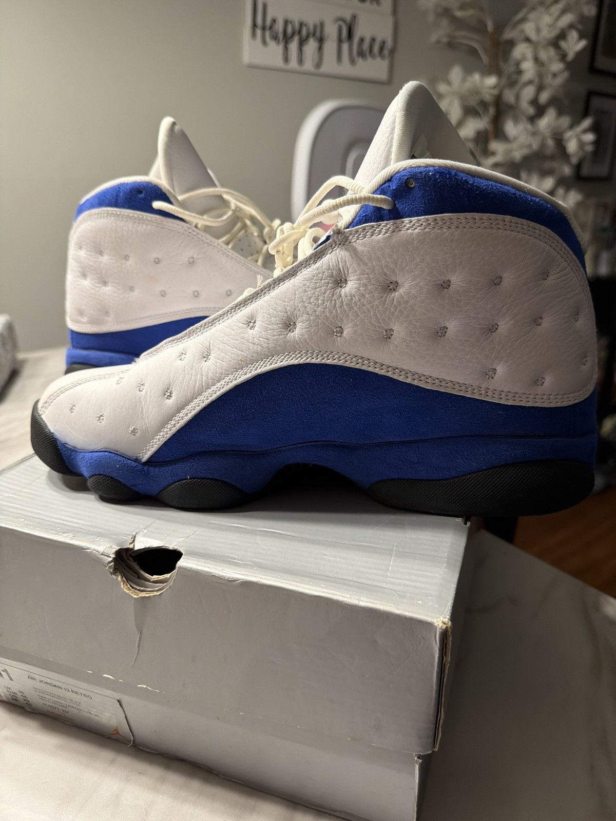 Jordan Brand Jordan 13 Retro White Hyper Royal Size US 11 / EU 44 - 2 Thumbnail