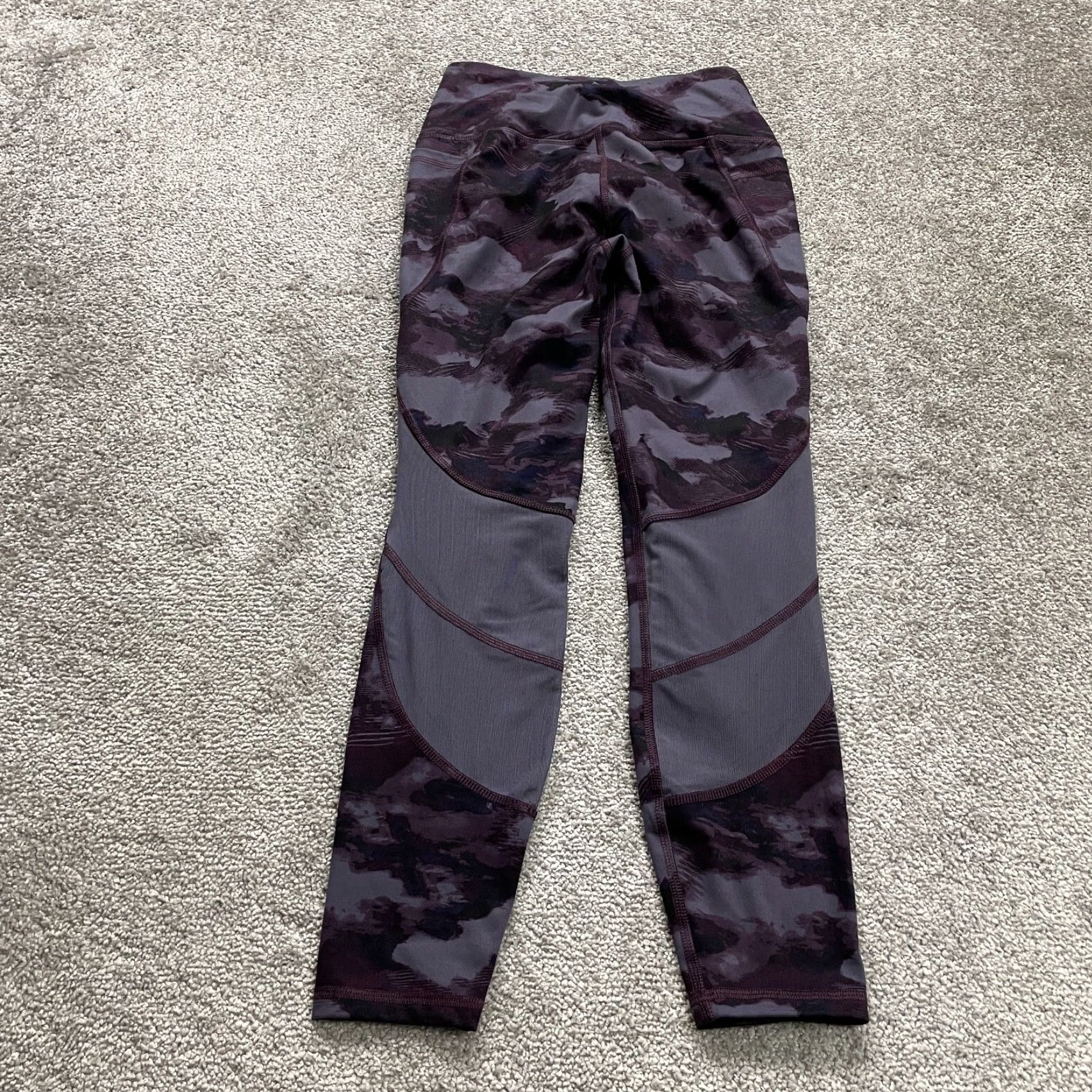 Vintage All In Motion Compression Leggings Women XS Purple Tie-Dye Active Gym Yoga 24x24 Size 26" / US 2 / IT 38 - 2 Thumbnail