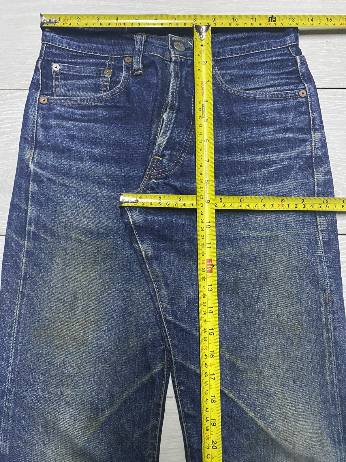 Japanese Brand Vintage Orange Helmet Dic Union Made Selvedge Jeans Size US 26 / EU 42 - 19 Thumbnail