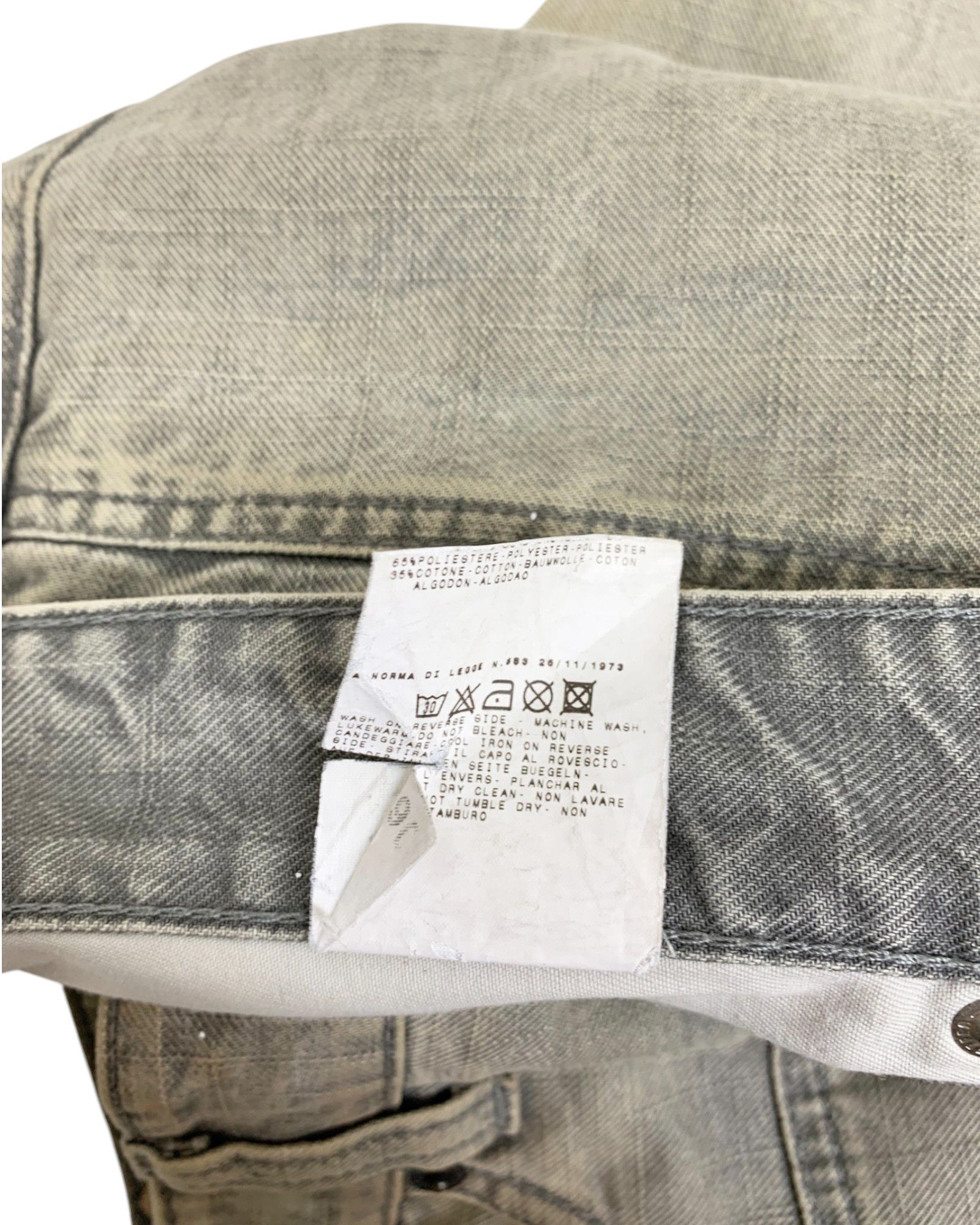 Dolce & Gabbana 2000's Grey Flared Aged Jeans Size US 35 - 12 Thumbnail
