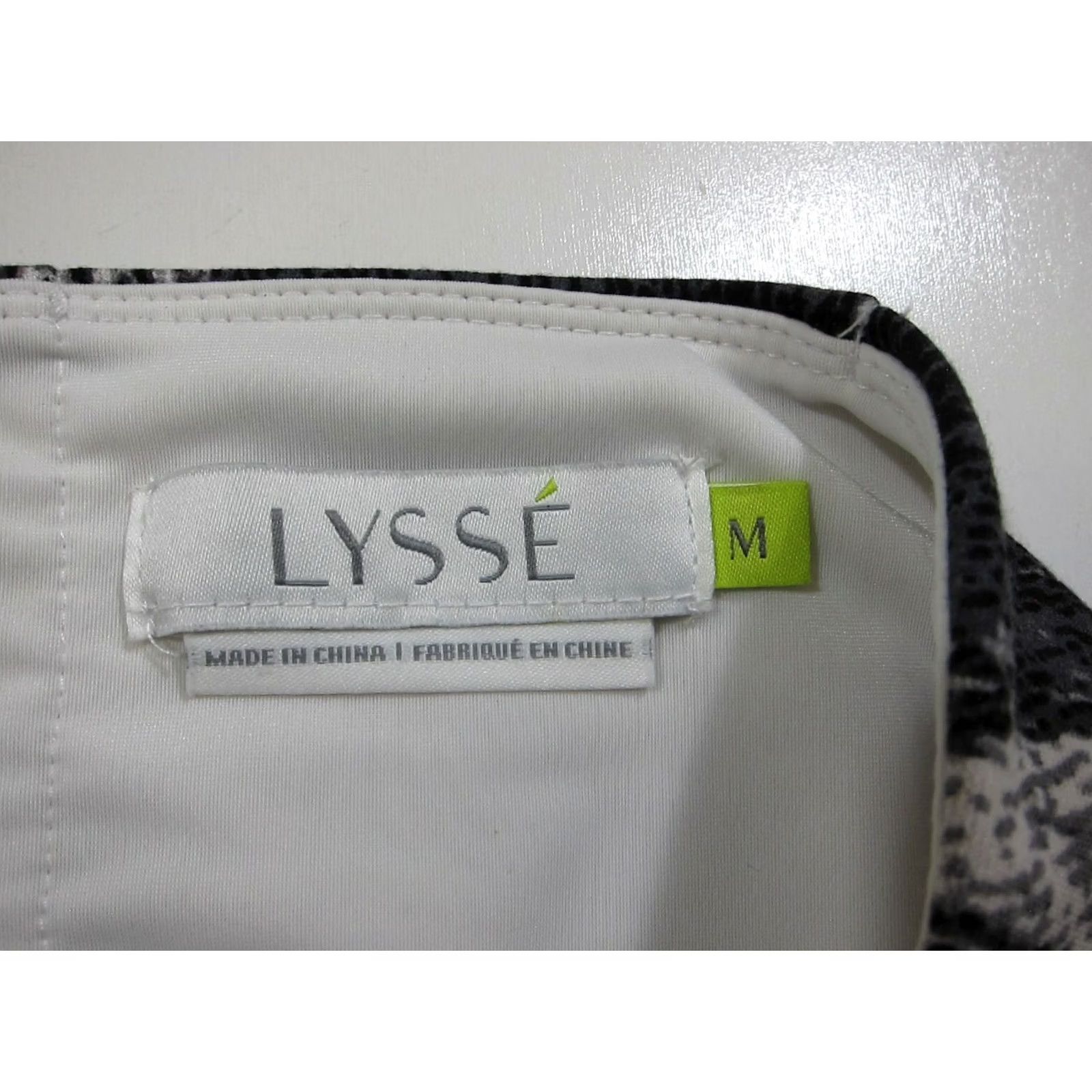 Vintage Lysse Grey White Stretch High Rise Waist Skinny Zipper Cropped Capri Pant Medium Size 32" / US 10 / IT 46 - 3 Thumbnail