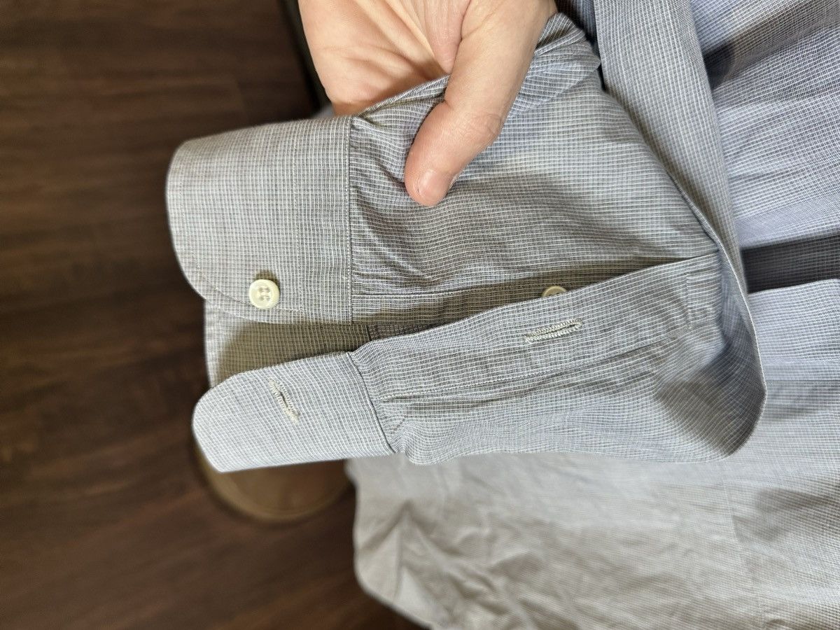 Other LORENZINI exclusive blue/gray micro check shirt Italy Size US L / EU 52-54 / 3 - 8 Thumbnail