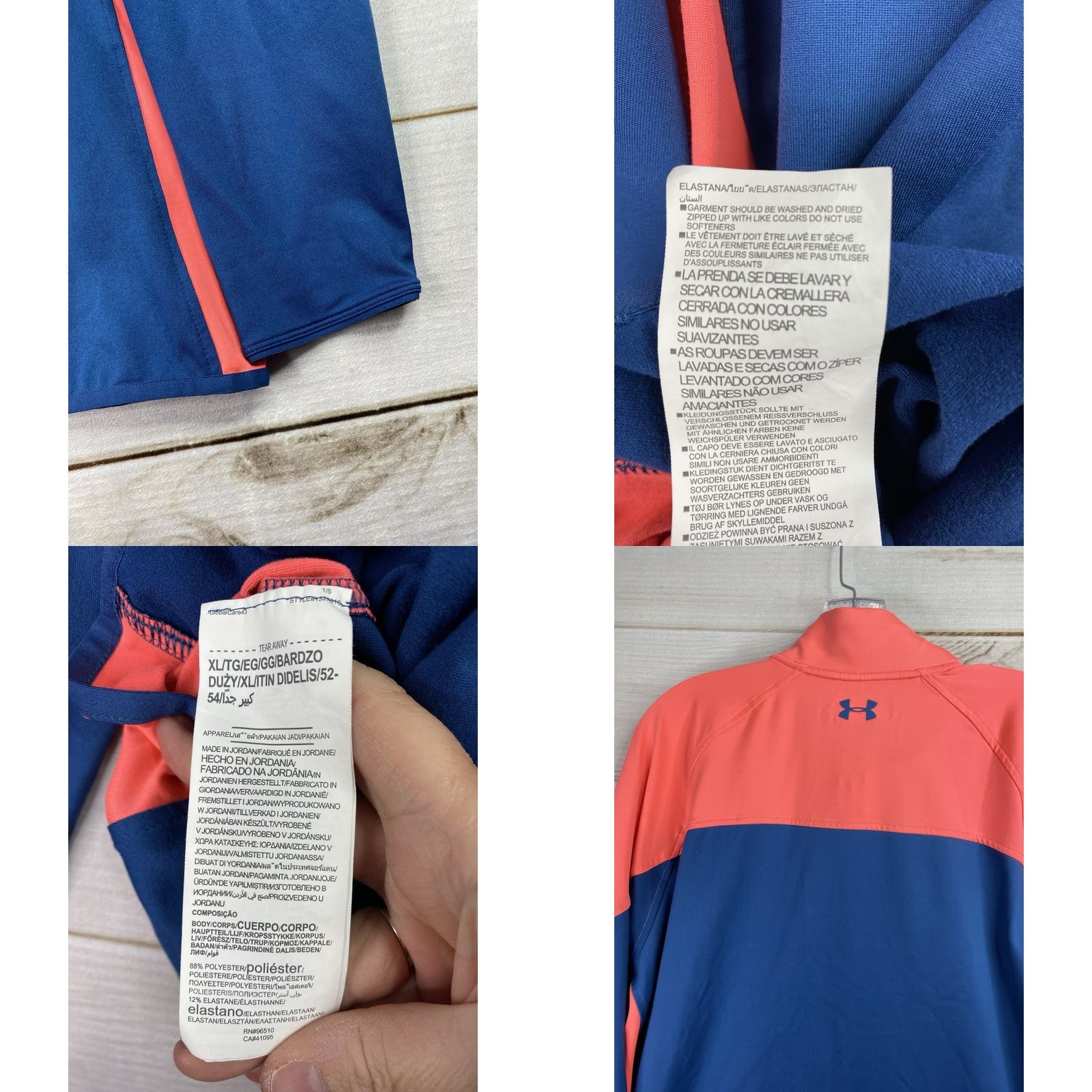 Under Armour Under Armour ColdGear Pullover Mens XL 1/4 Zip Blue Orange Multicolor Long Sleeve Sweatshirt Knit Activewear Casual Brand: Under Armour ColdGear Model Size US XL / EU 56 / 4 - 8 Thumbnail