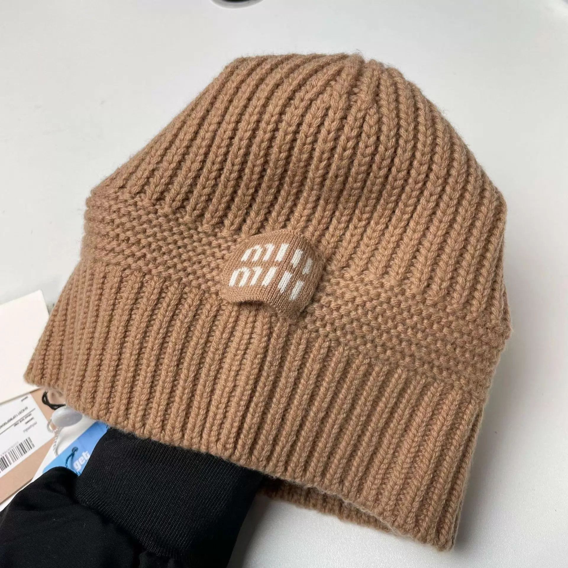 Miu Miu MIU MIU knit beanie brown M new with tags Size ONE SIZE - 3 Thumbnail