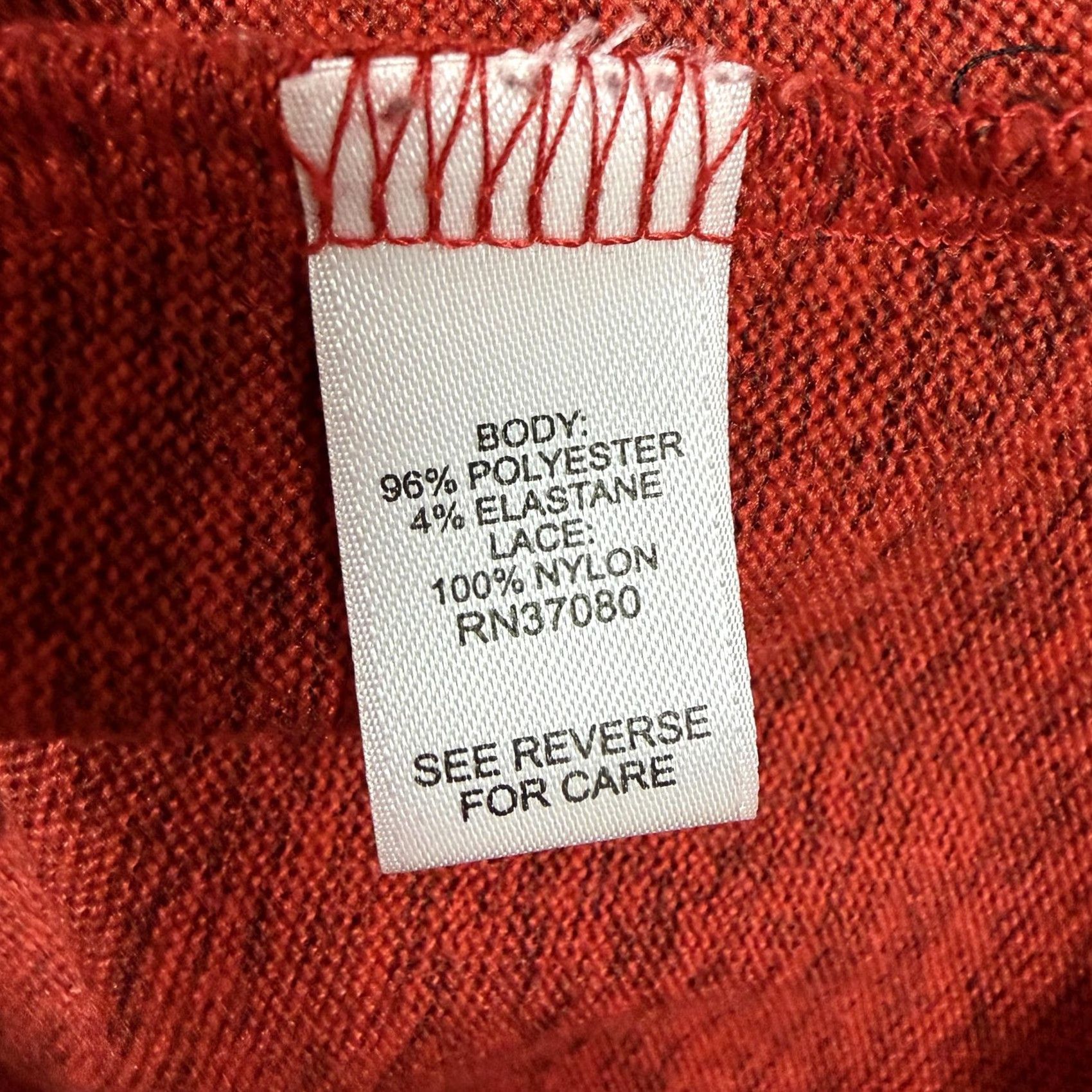 Vintage VINTAGE Dark Romantic Gothic Red Sweater L Vampy Victorian Noir Alt Grunge Moody Lace Size L / US 10 / IT 46 - 6 Thumbnail