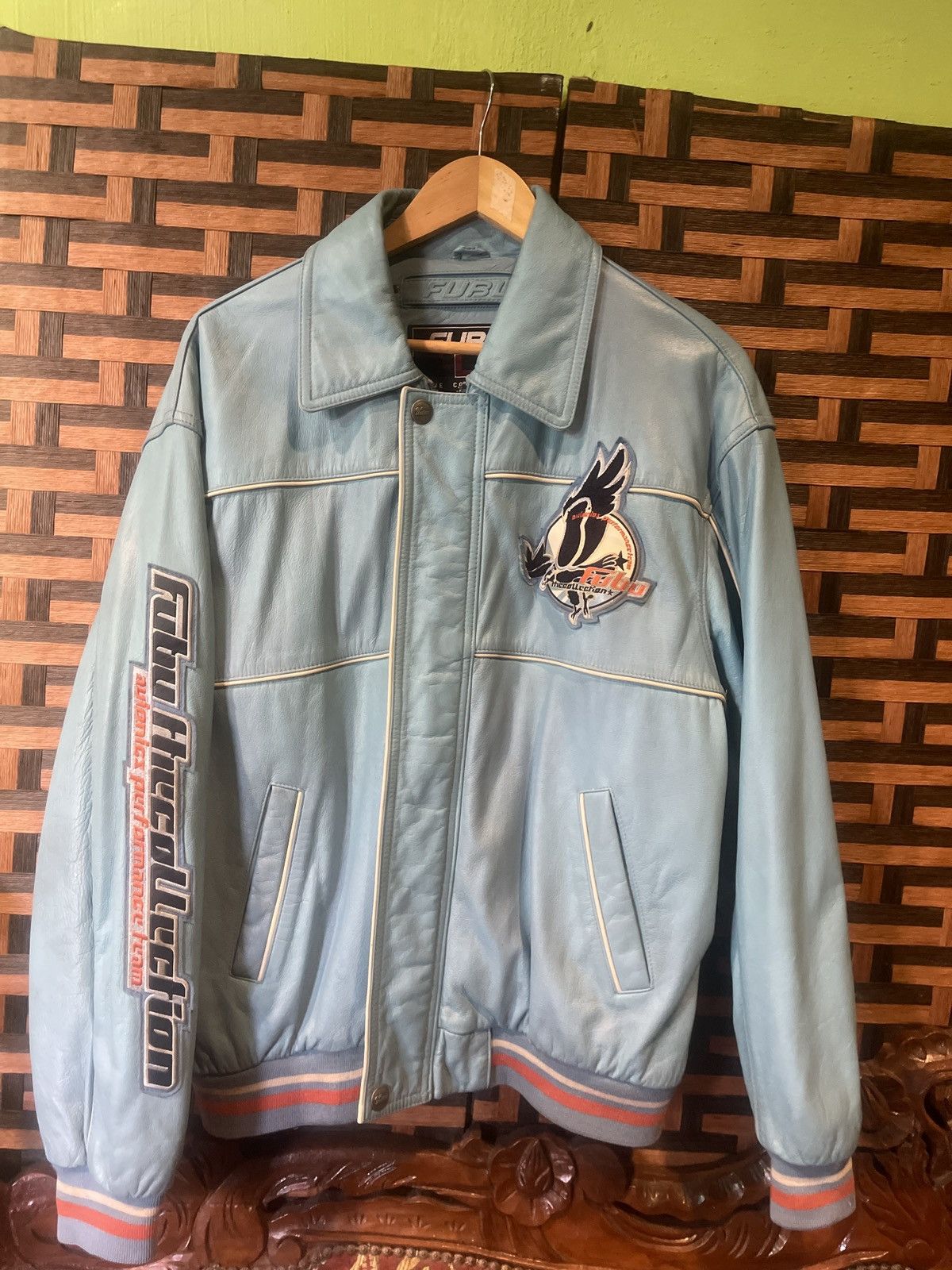 Vintage Fubu JACKET LEATHER Size US XL / EU 56 / 4 - 1 Thumbnail