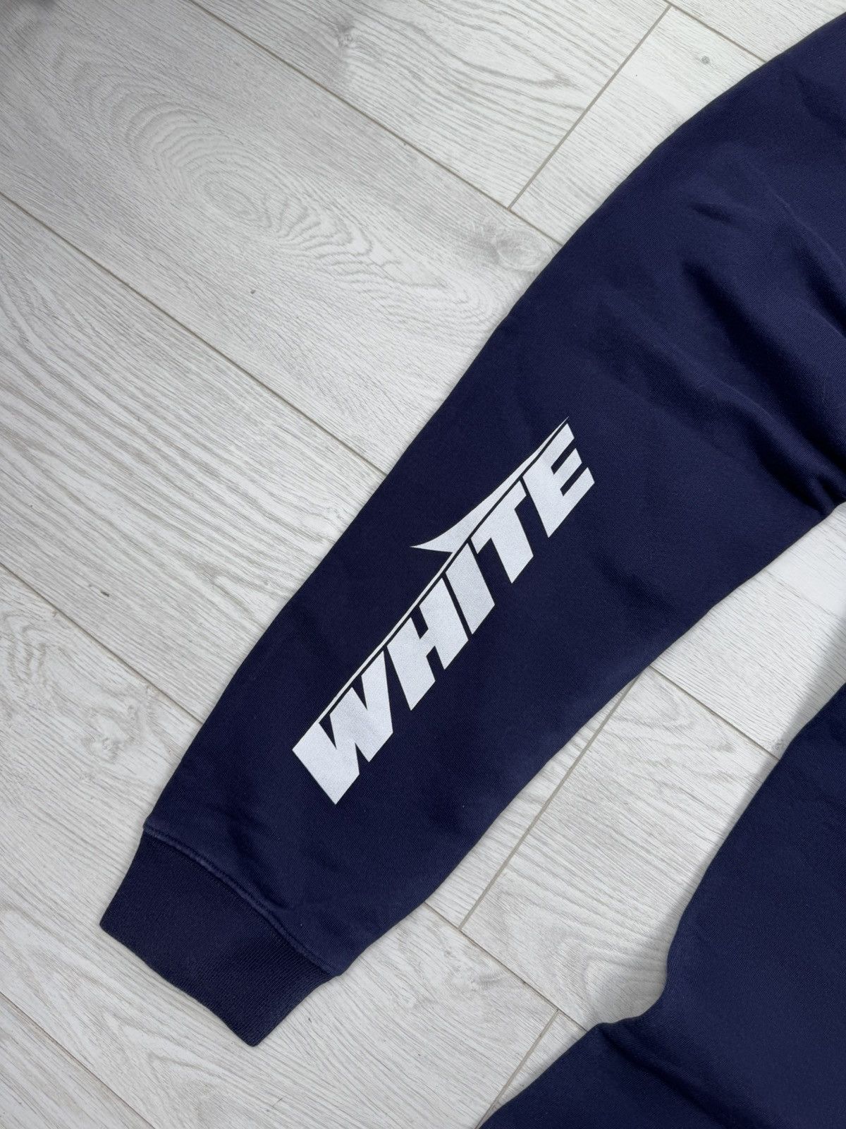 Off-White Off White Blue Logo Cuffed Sweatpants Size US 31 - 9 Thumbnail