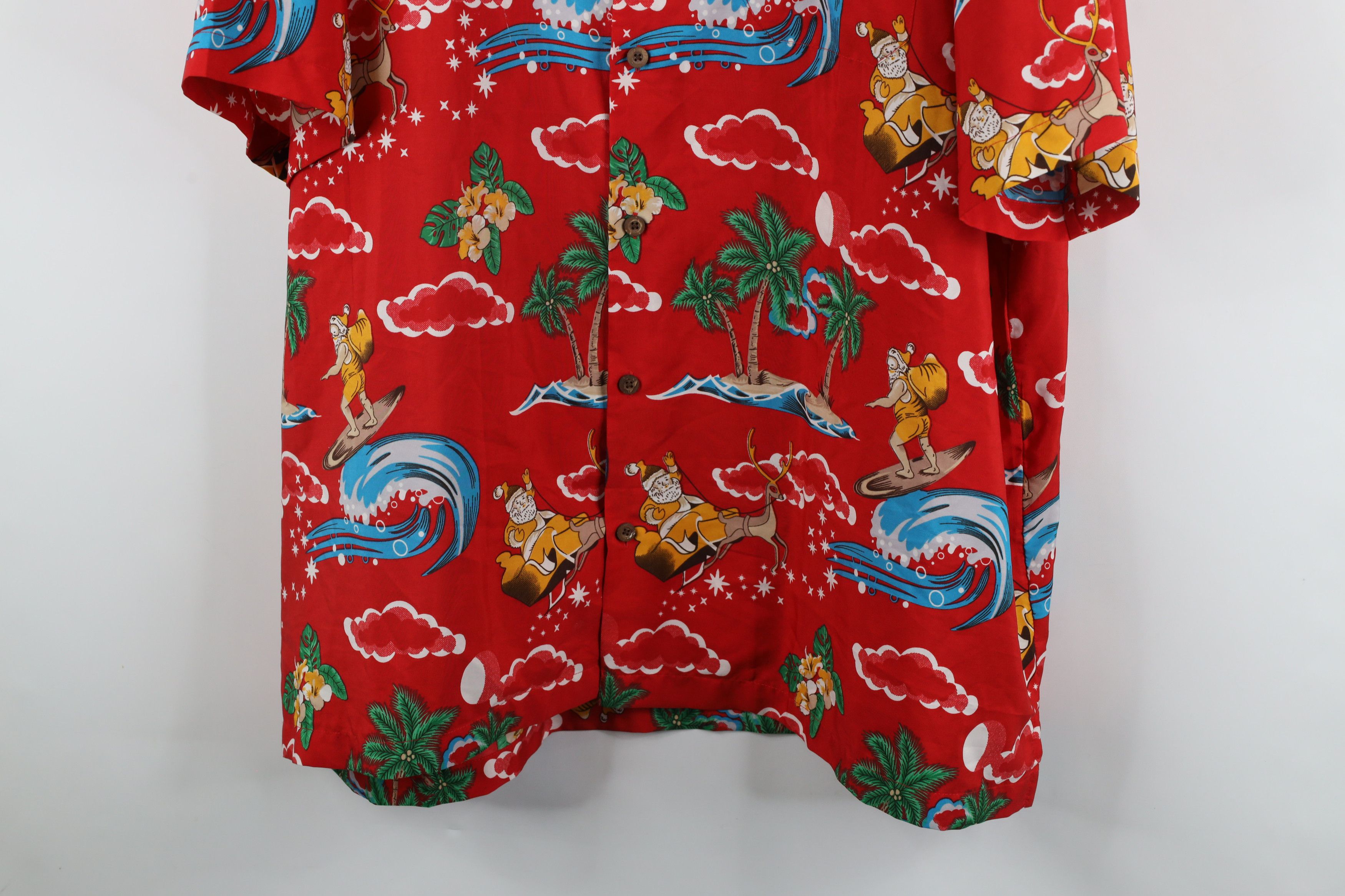 Vintage Vintage 90s Streetwear Claus Surfing Hawaiian Button Shirt Size US XL / EU 56 / 4 - 3 Thumbnail