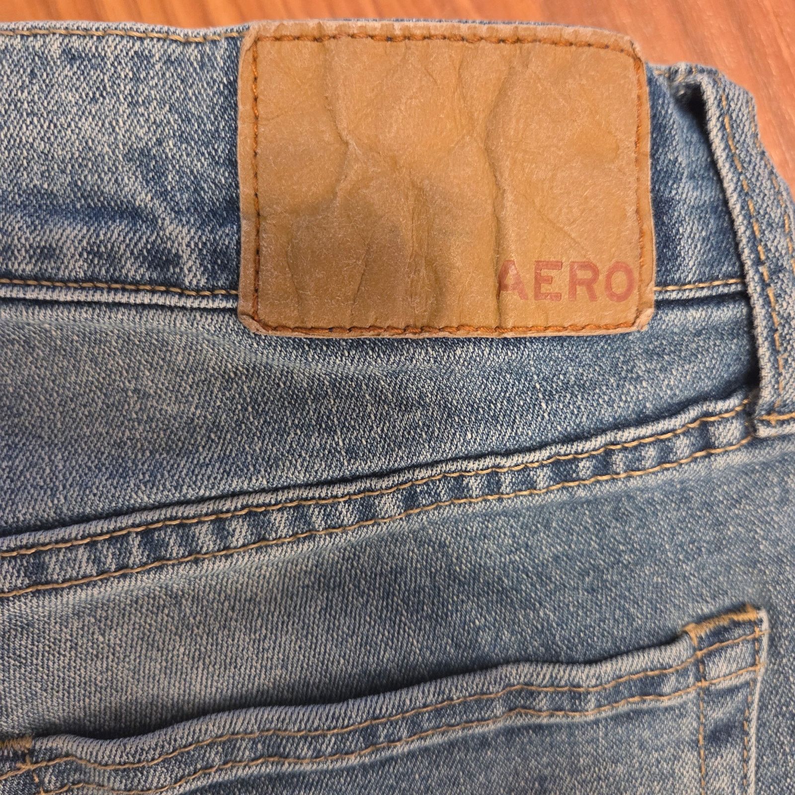 Aeropostale Aeropostale Acid Wash Blue Denim Skinny Jeans 30x30 Size 30" / US 8 / IT 44 - 3 Thumbnail