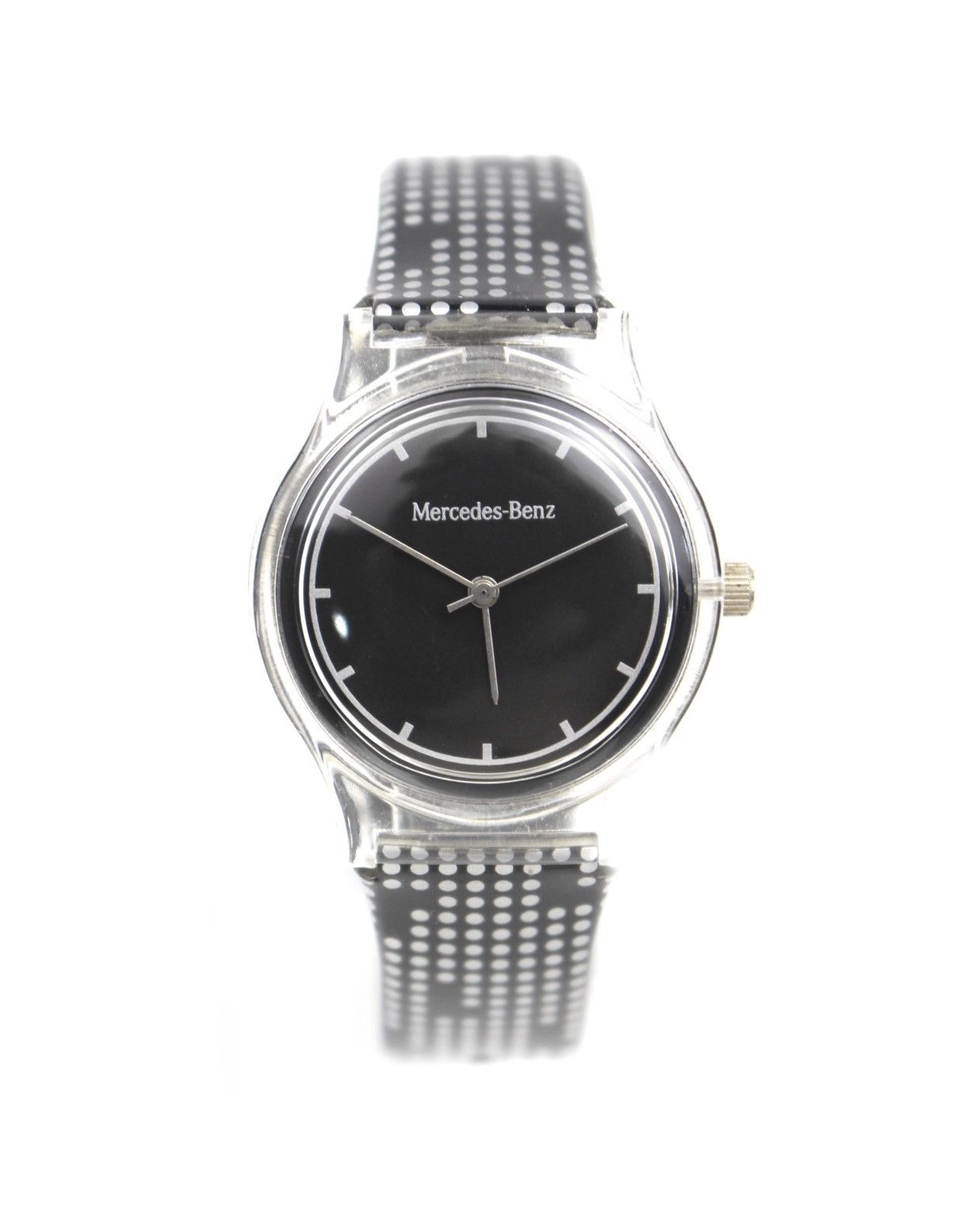 Mercedes-Benz 2000S MERCEDES-BENZ CLEAR CASE DOT STRAP WATCH Size ONE SIZE - 1 Thumbnail