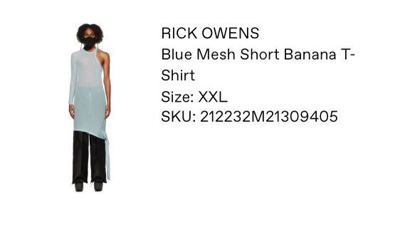 Rick Owens Rick owens banana longsleeve blue Size US XXL / EU 58 / 5 - 8 Thumbnail