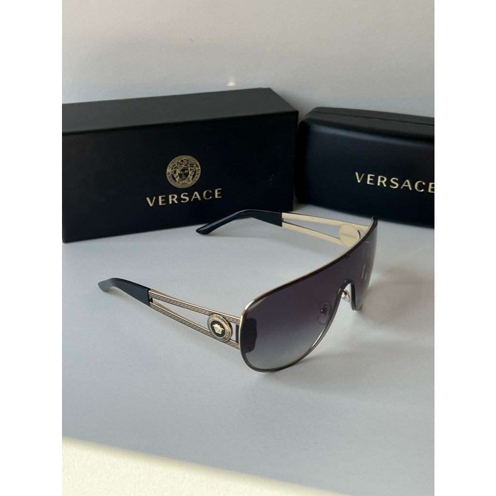 Versace NEW Versace VE2166 Gold Mask Shield Sunglasses Size ONE SIZE - 4 Thumbnail