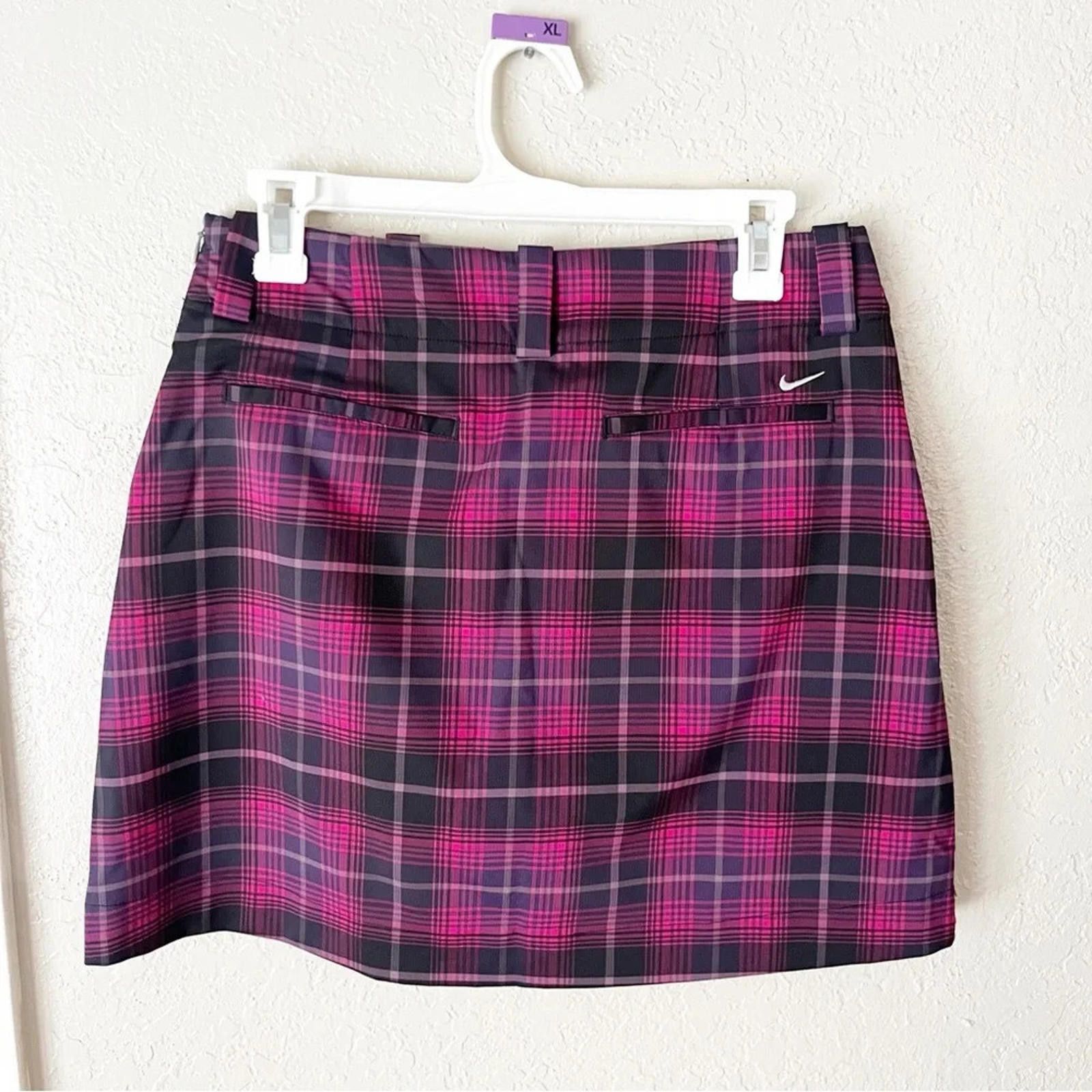 Nike Nike Pink and Black Plaid Skirt Size 28" / US 6 / IT 42 - 2 Thumbnail