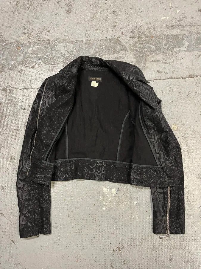 Roberto Cavalli FW1999 Roberto Cavalli Black Obscure Leopard Print Biker Jacket Size M / US 6-8 / IT 42-44 - 8 Thumbnail