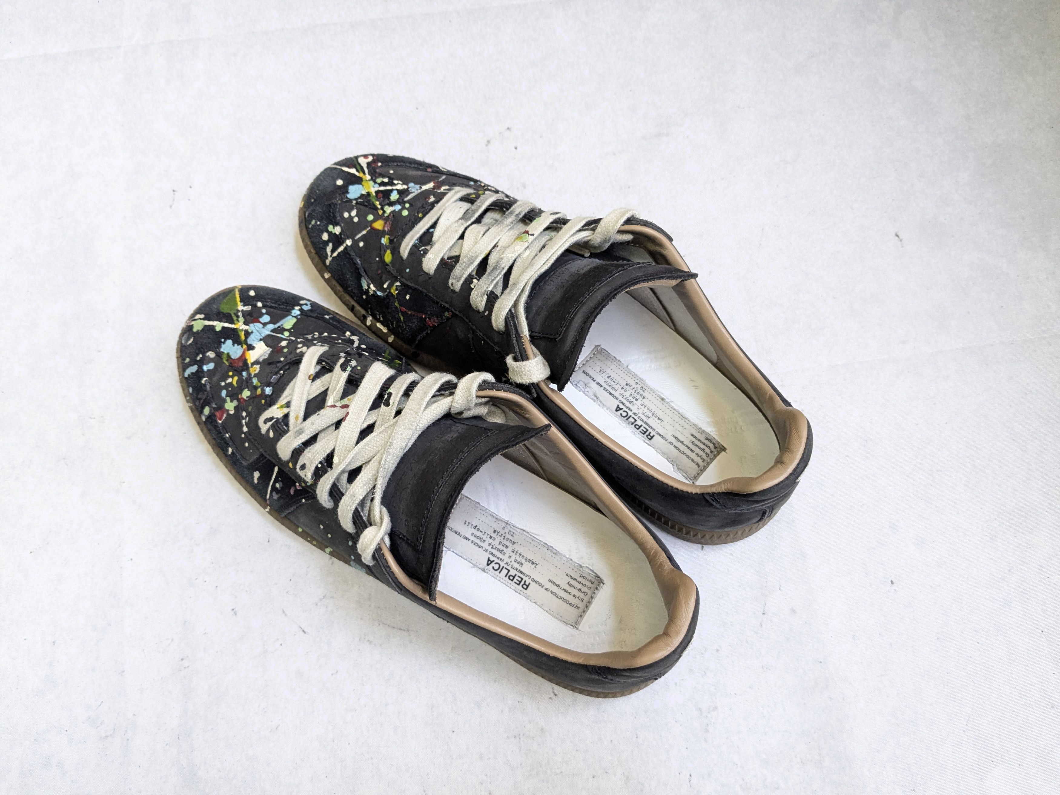 Maison Margiela Maison Margiela Replica GAT Paint Splatter Black 7 40 Low Size US 7 / EU 40 - 17 Thumbnail