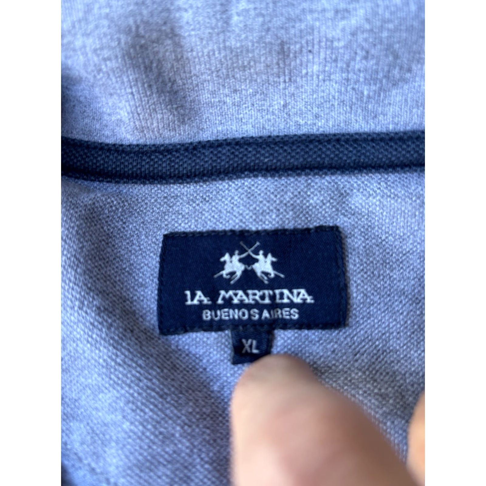 La Martina VINTAGE La Martina Equestrian #3 Polo Shirt XL Gray Preppy Classic Size US XL / EU 56 / 4 - 2 Thumbnail