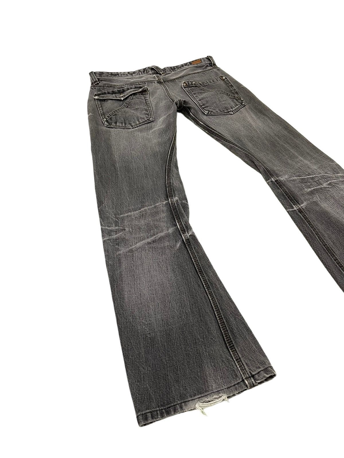 Japanese Brand Flare Jeans Nicole Club Distress Low Rise Boot Cut 6🟦8 Size US 32 / EU 48 - 12 Thumbnail
