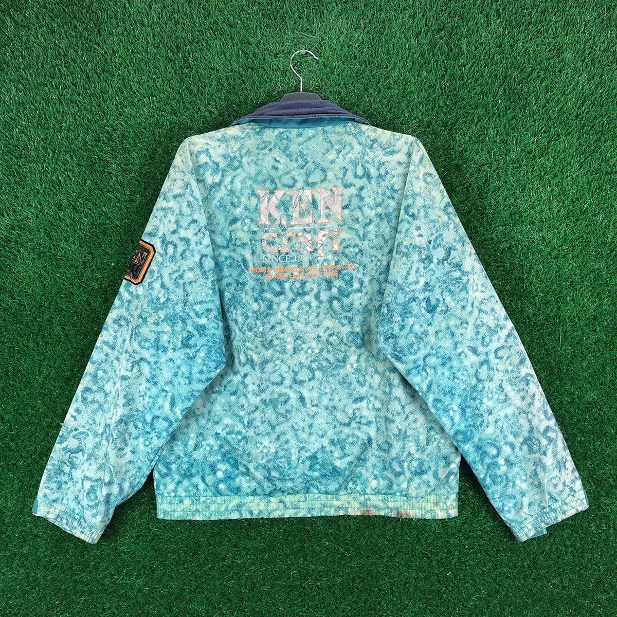 Japanese Brand Vintage Ken Craft Sport Fishing Jacket Blue Camo Size US L / EU 52-54 / 3 - 4 Thumbnail