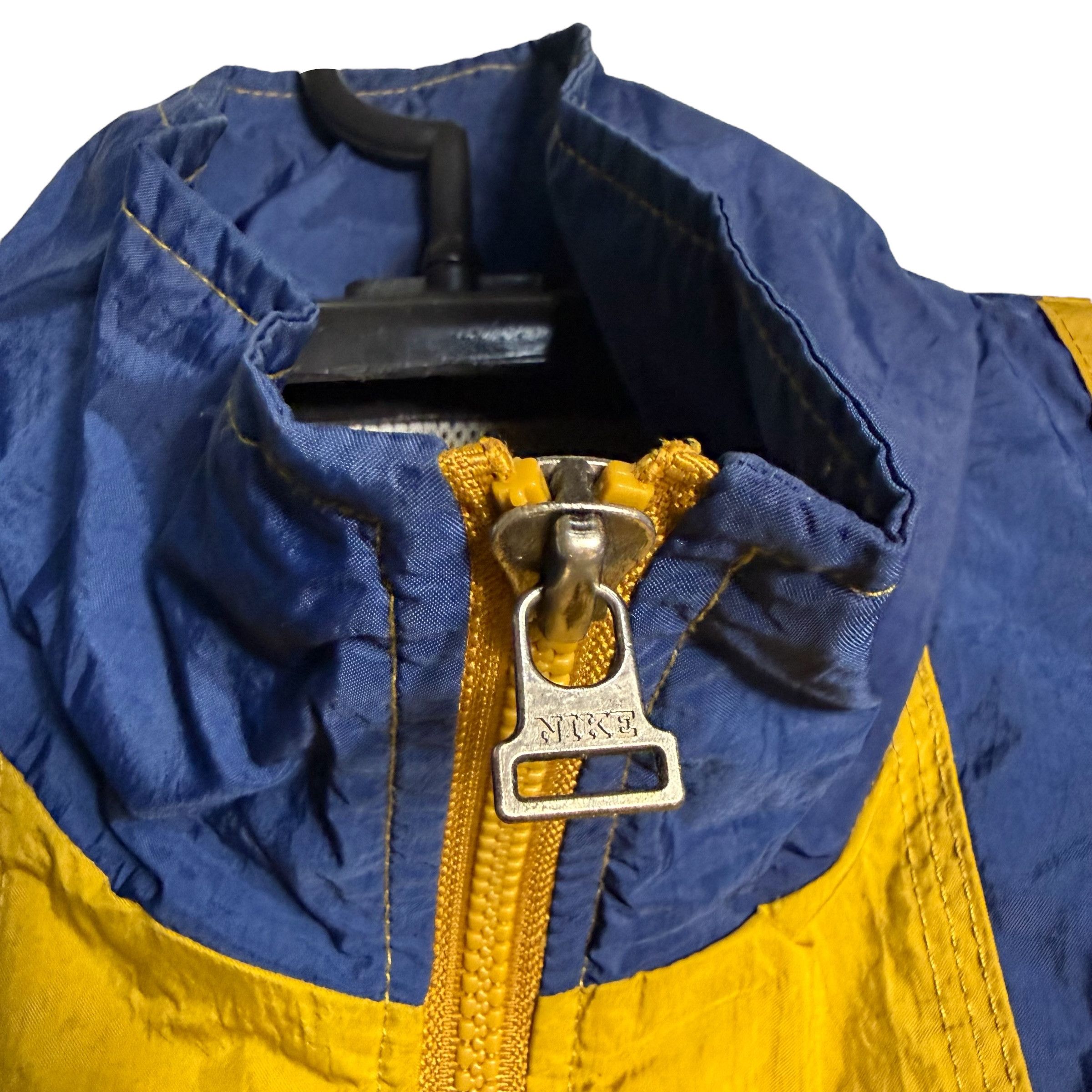 Nike 🔥RARE🔥Vintage Nike Swoosh Light Jacket Blue Gold Track Top Size US M / EU 48-50 / 2 - 4 Thumbnail