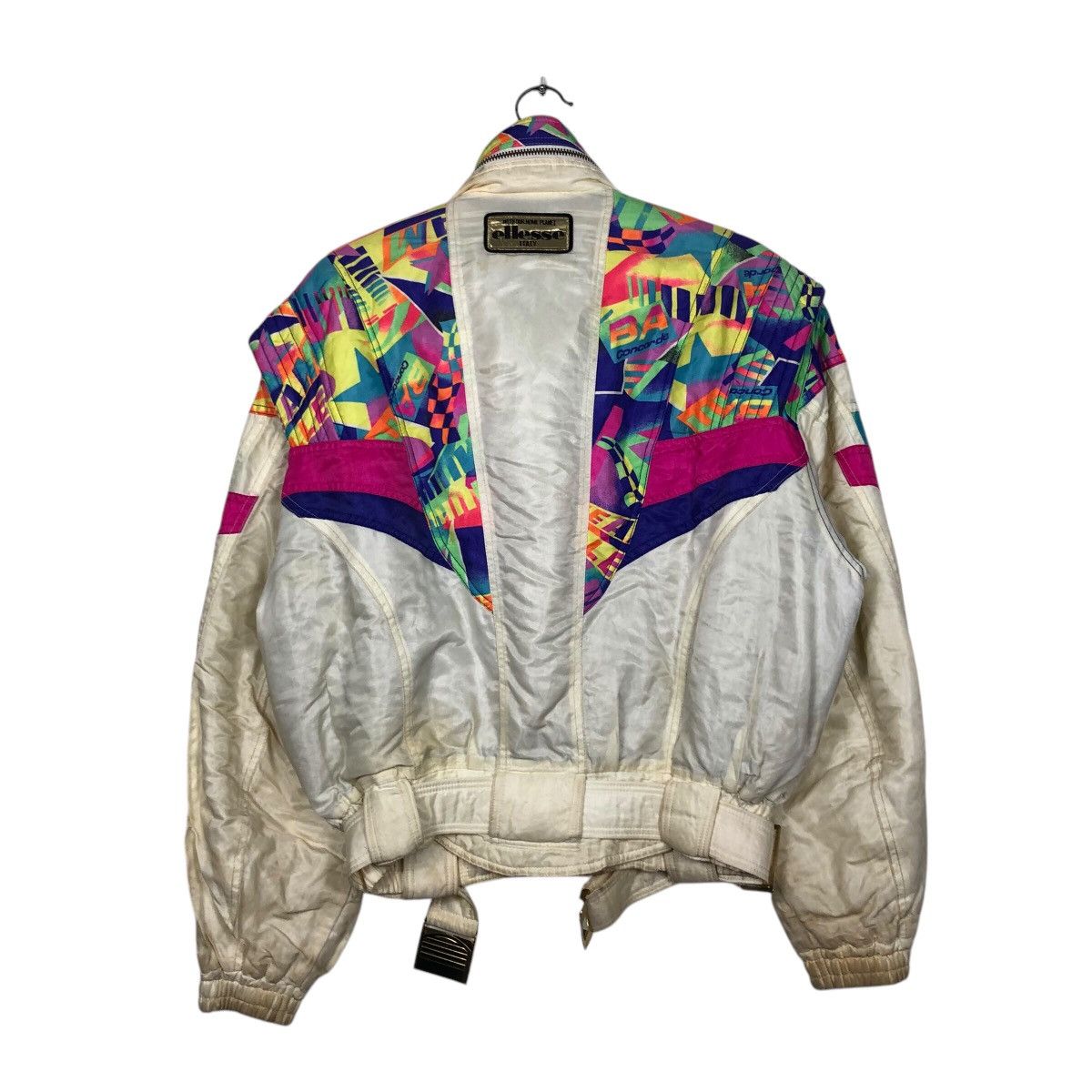 Japanese Brand 📌Vintage Cropped Ski Bomber Jacket Ellesse Multi Colour Size US M / EU 48-50 / 2 - 9 Thumbnail