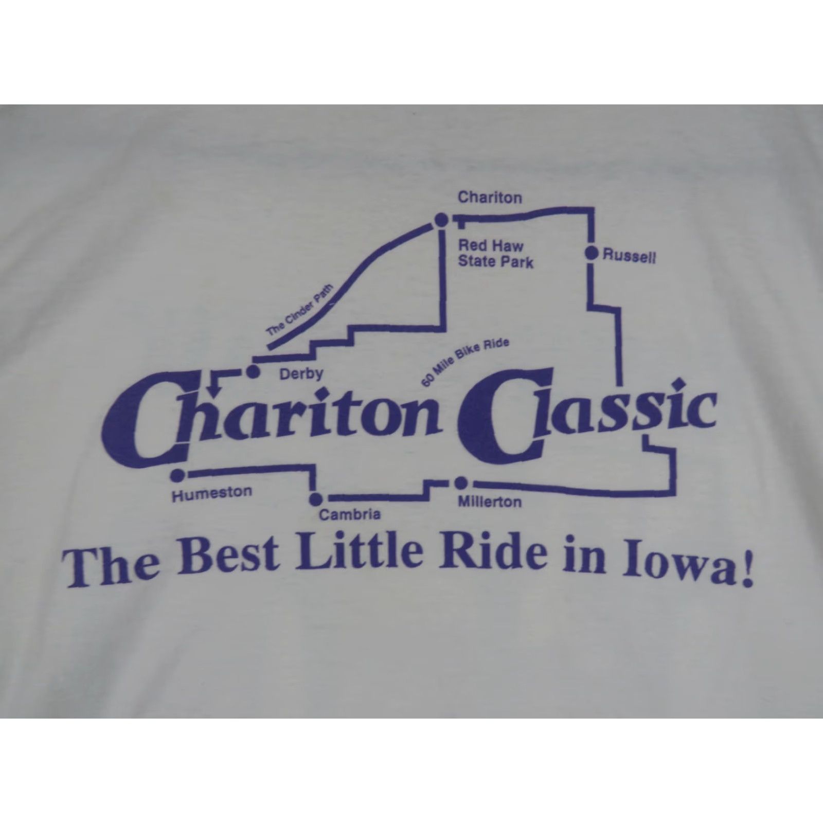 Fruit Of The Loom VINTAGE Chariton Classic Bike Ride Best Black Tag Bicycle USA adult L VTG T-Shirt Size US L / EU 52-54 / 3 - 5 Thumbnail