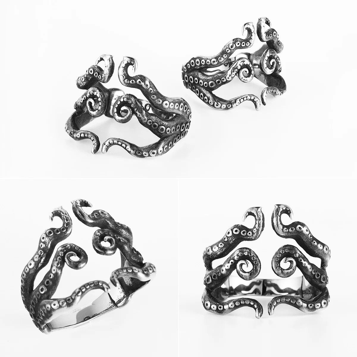 Jewelry Octopus Squid Ring Streetwear Jewelry Fashion Gift Size ONE SIZE - 4 Thumbnail