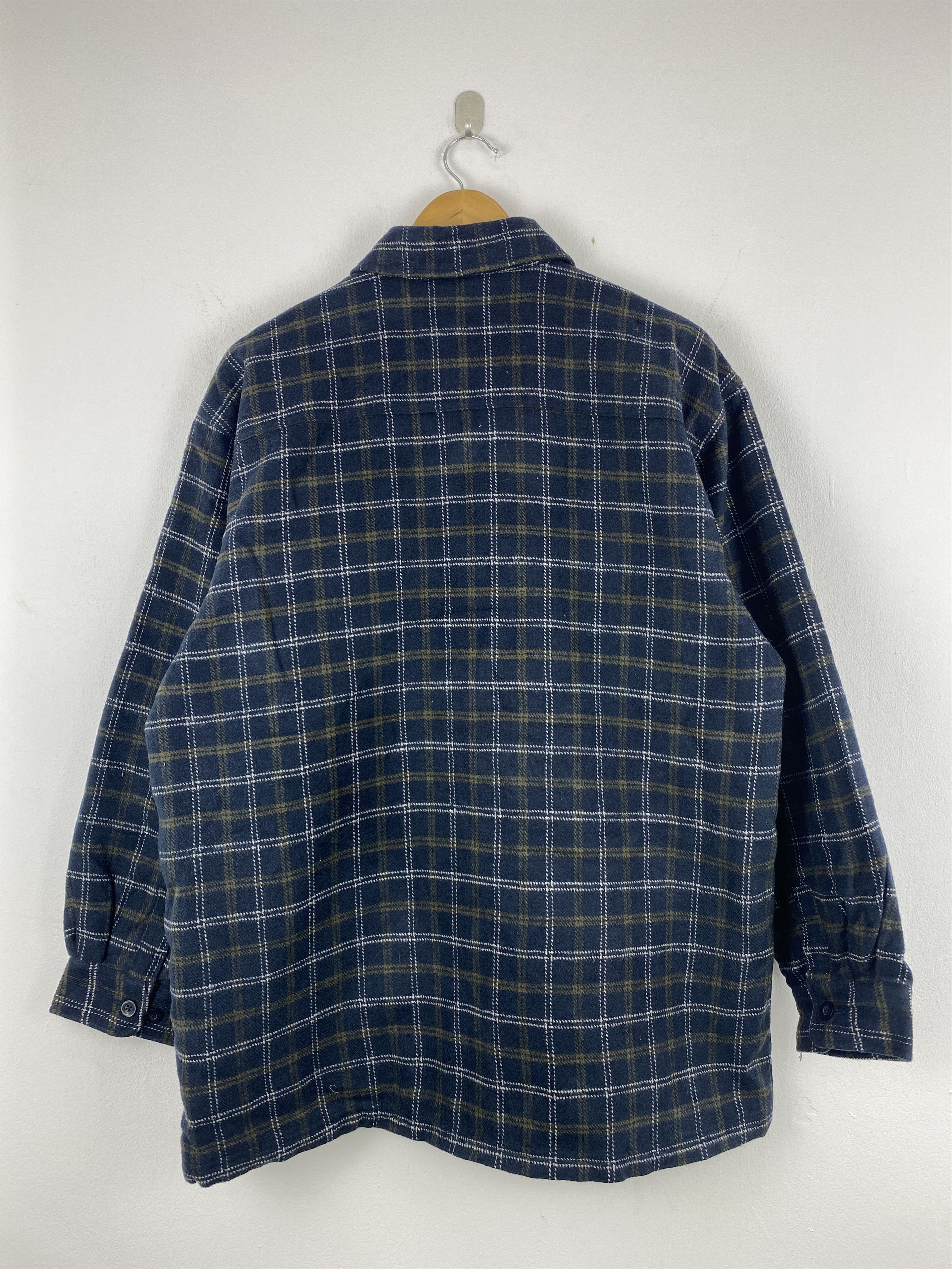 Japanese Brand Vintage BlackBass ShadowPlaid Zipper Flannel Jacket J1986 Size US L / EU 52-54 / 3 - 3 Thumbnail