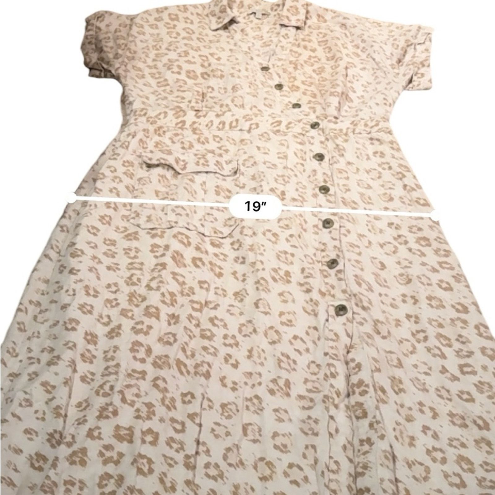 Joie Joie Coady 100% Linen Leopard Animal Print Midi Dress Sz L Size L / US 10 / IT 46 - 10 Thumbnail