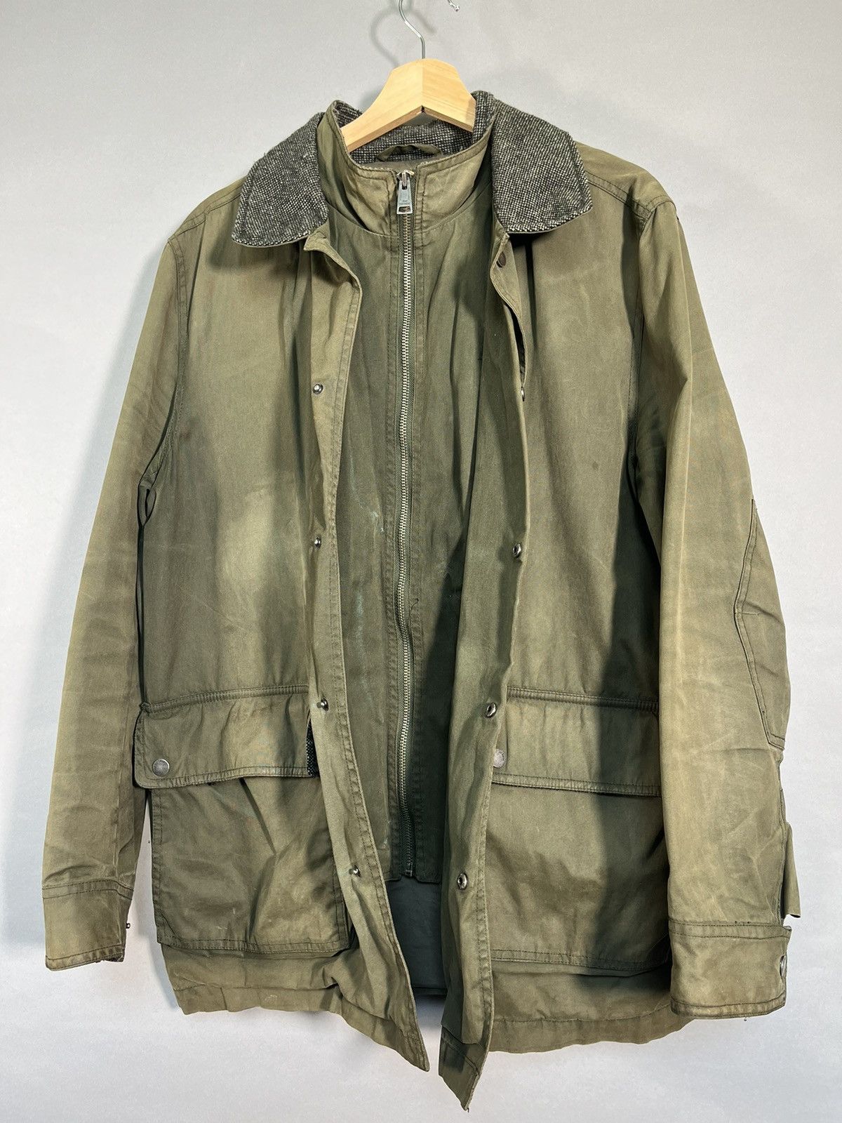 Ben Sherman × Vintage Ben Sherman Faded Bomber Military Style Jacket Size US L / EU 52-54 / 3 - 7 Thumbnail