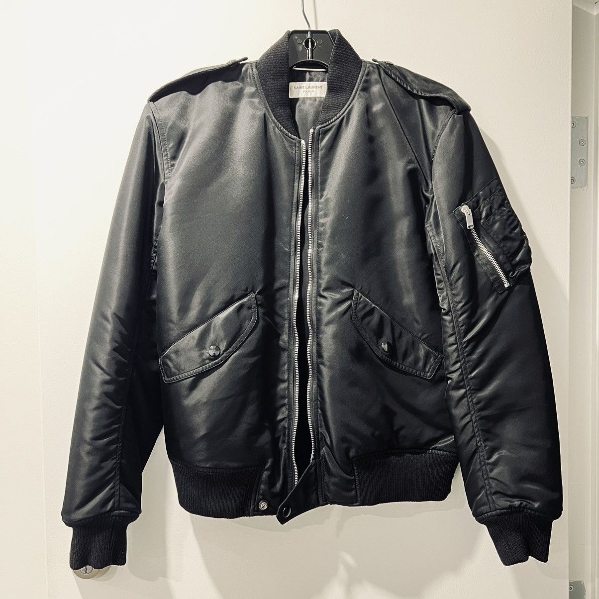 Saint Laurent Bomber Jacket Navy Vintage YSL Yves Saint Laurent